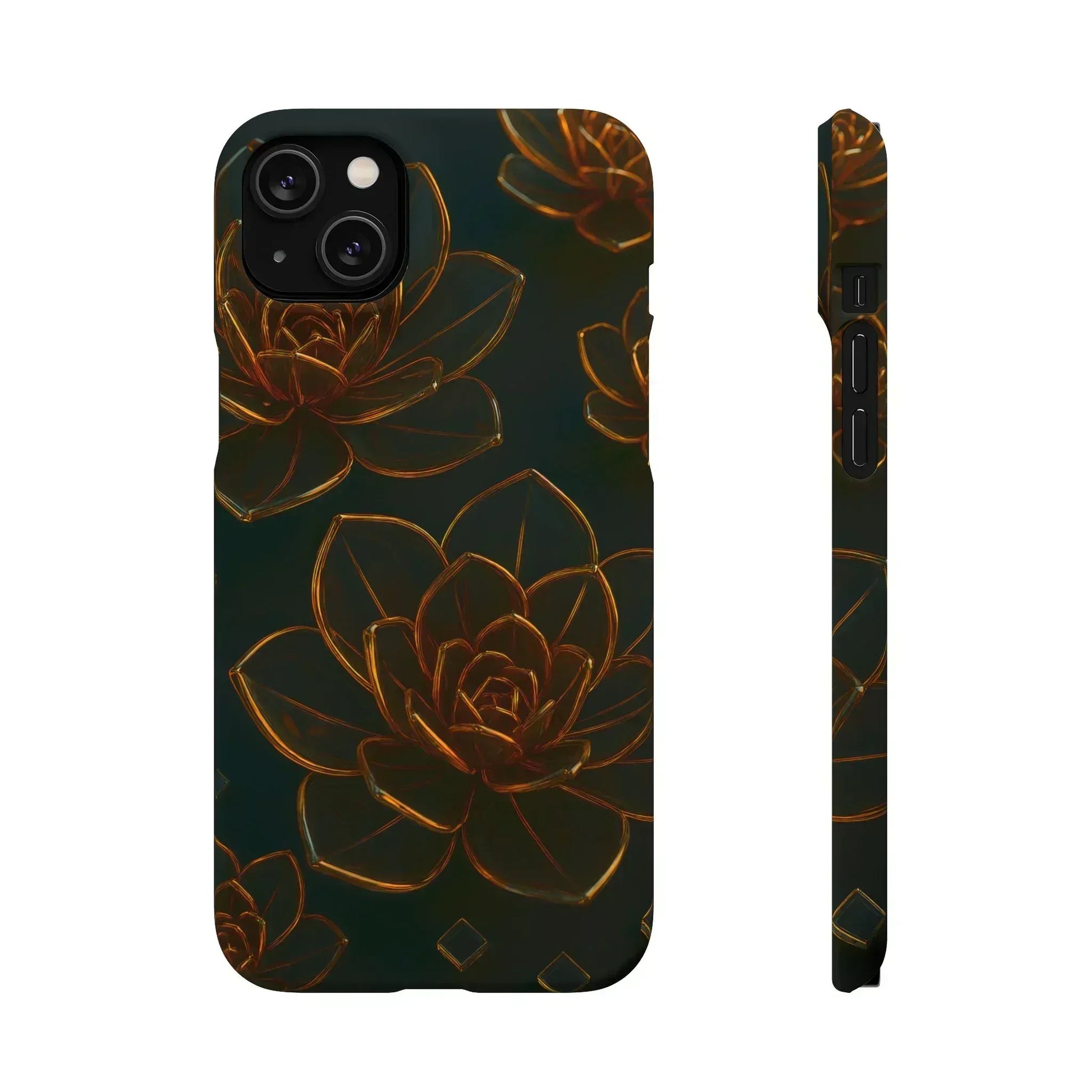 Glass Flower Phone Case for iPhone 8-16 and Galaxy S20-S24 - KARARMDESIGN