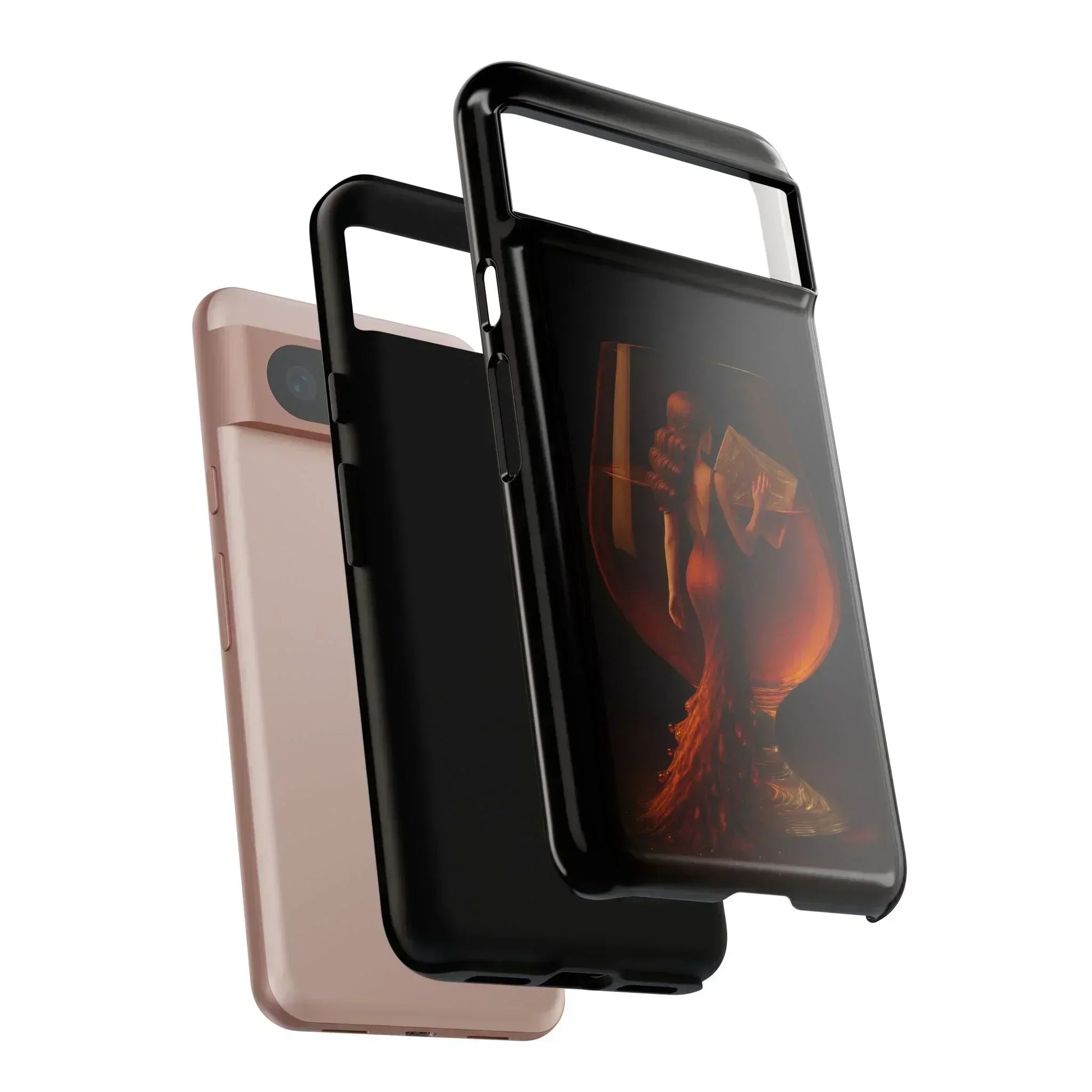 Elegant Midnight Lady Phone Case for iPhone 8-16 and Google Pixel up to 9 Models - KarArmDesign