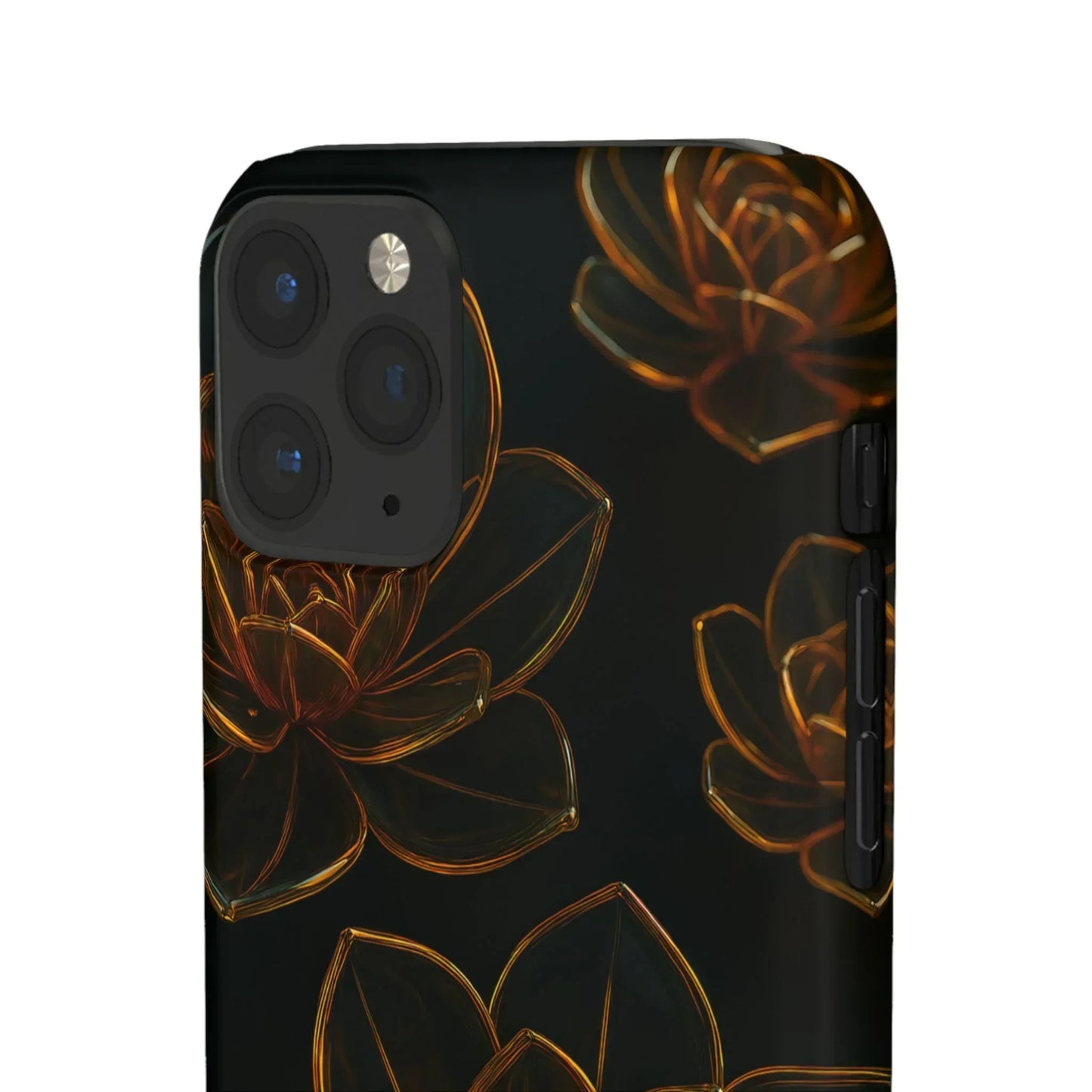 Glass Flower Phone Case for iPhone 7-16 and Galaxy S10-S24 Models