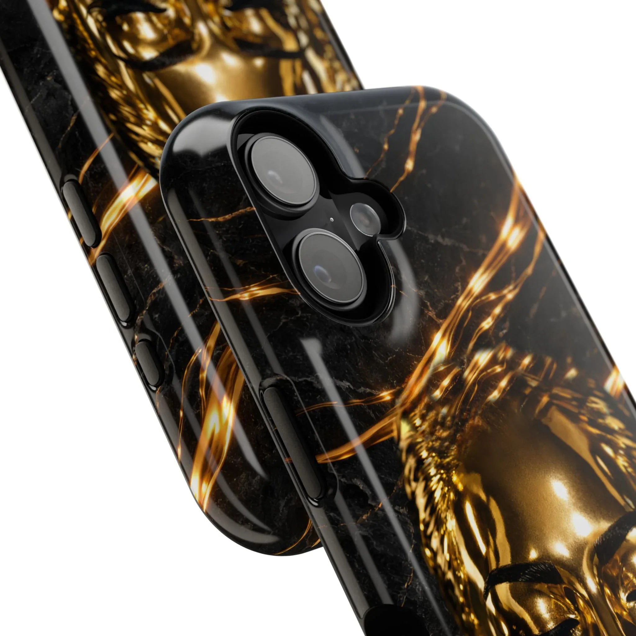 Luxury Gold Portrait Phone Case for iPhone 11-17 and Galaxy S21-S25 - KARARMDESIGN