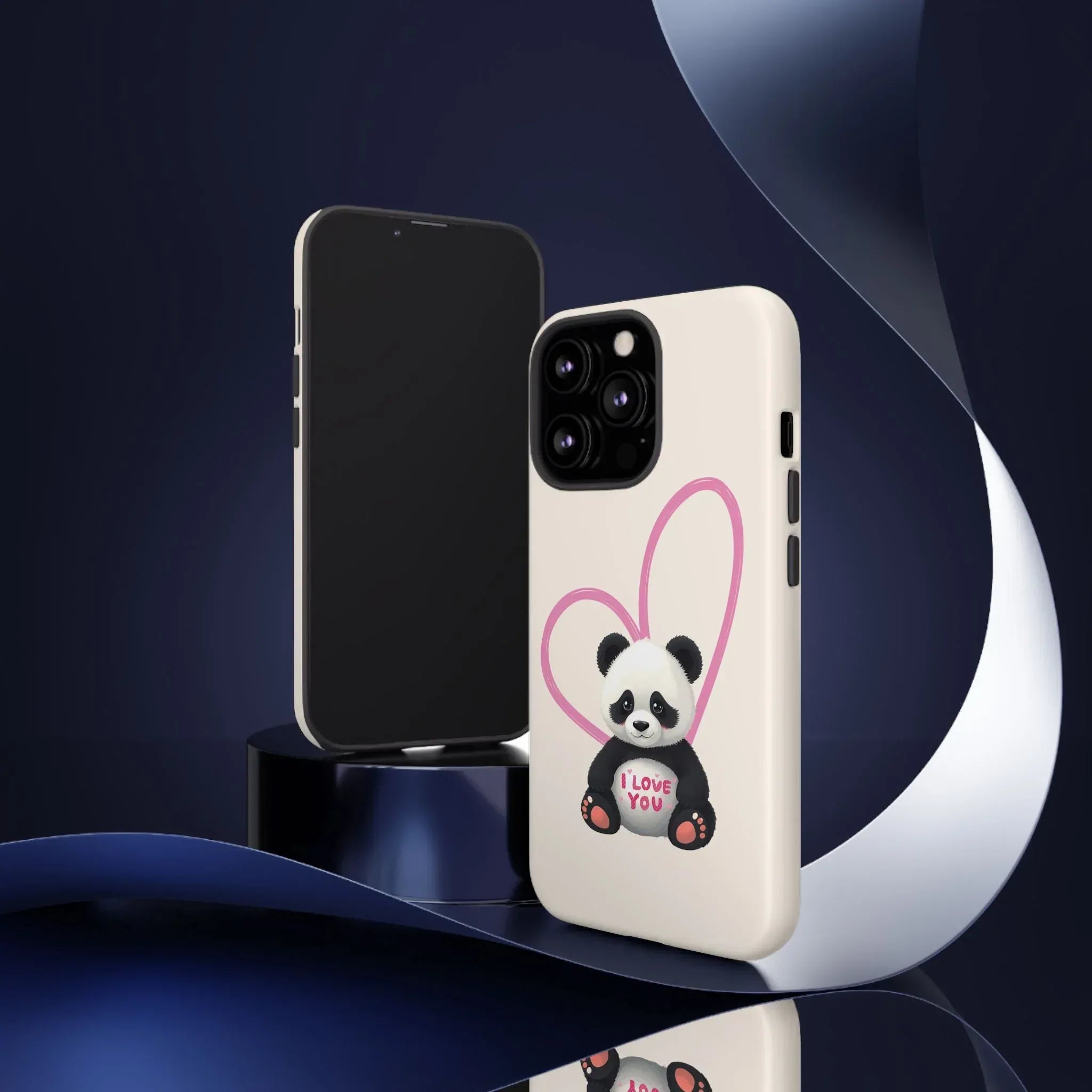 Cute Panda Heart Love Phone Case for iPhone 8-16 - KARARMDESIGN