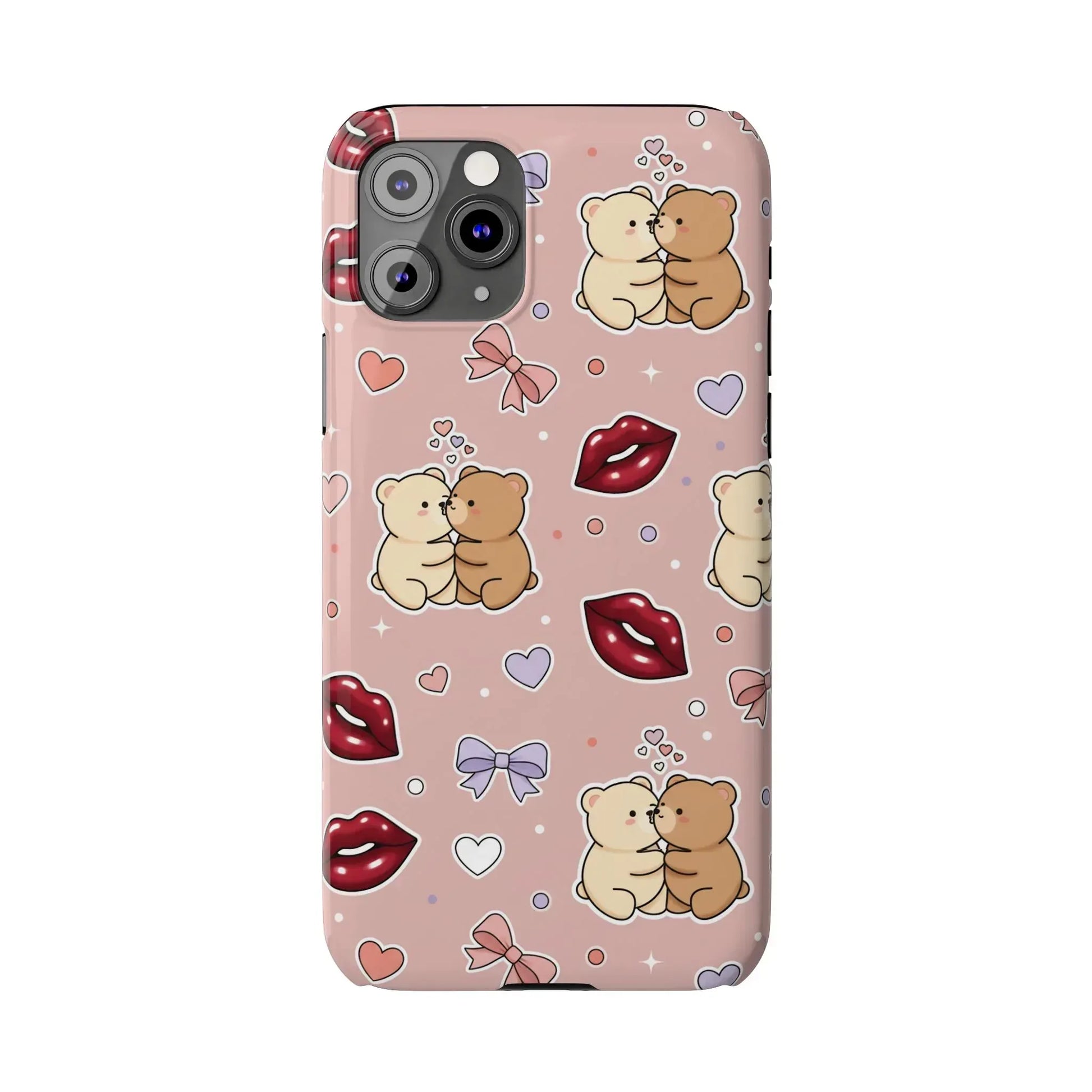 Bear Hug Bliss Phone Case for iPhone 11-17 - KARARMDESIGN