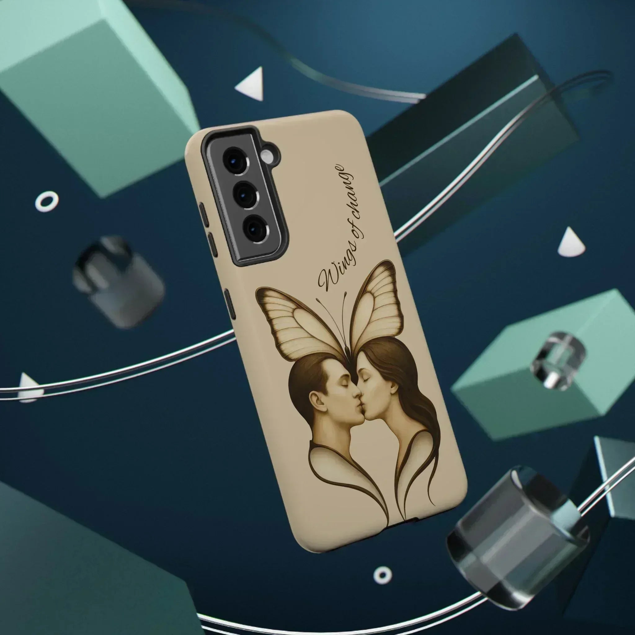 Romantic Butterfly Couple Phone Case for iPhone 12-16 and Galaxy S21-S22 - KARARMDESIGN