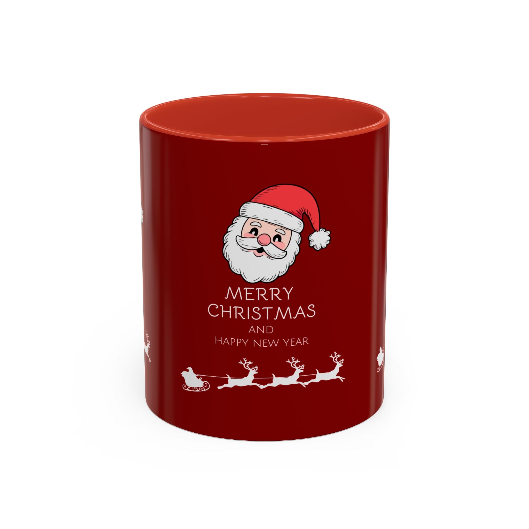 Season’s Smile – Christmas and New Year Accent Coffee Mug (11, 15oz)
