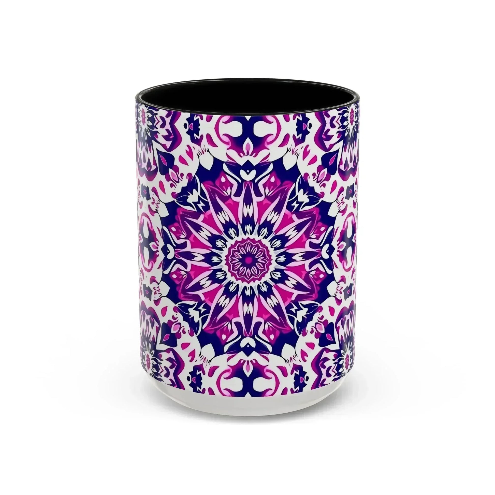 Vibrant Mandala Burst Ceramic Coffee Mug -11 & 15oz - KARARMDESIGN