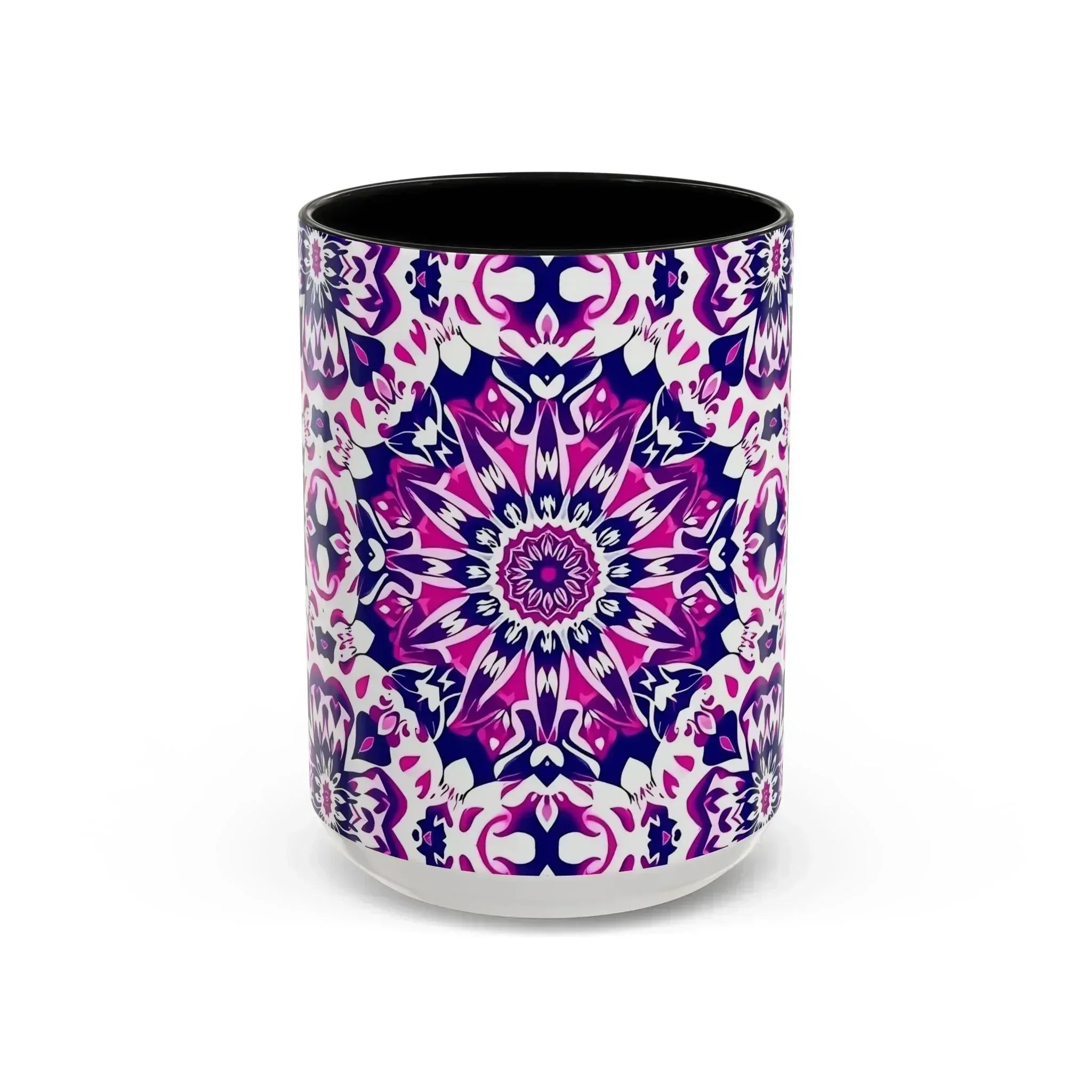 Vibrant Mandala Burst Ceramic Coffee Mug -11 & 15oz - KARARMDESIGN