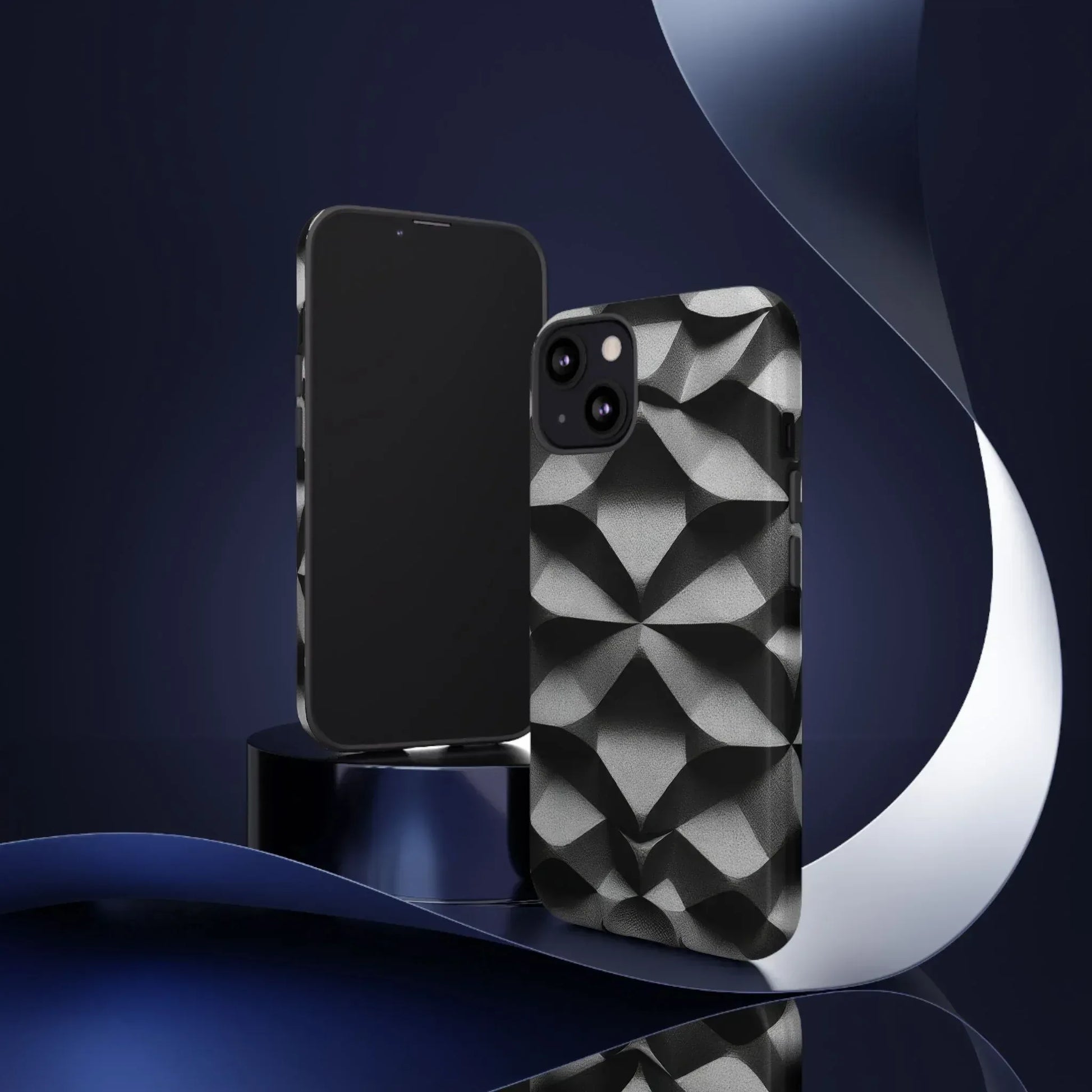 3D Geometric Phone Case for iPhone 8–17 - KARARMDESIGN