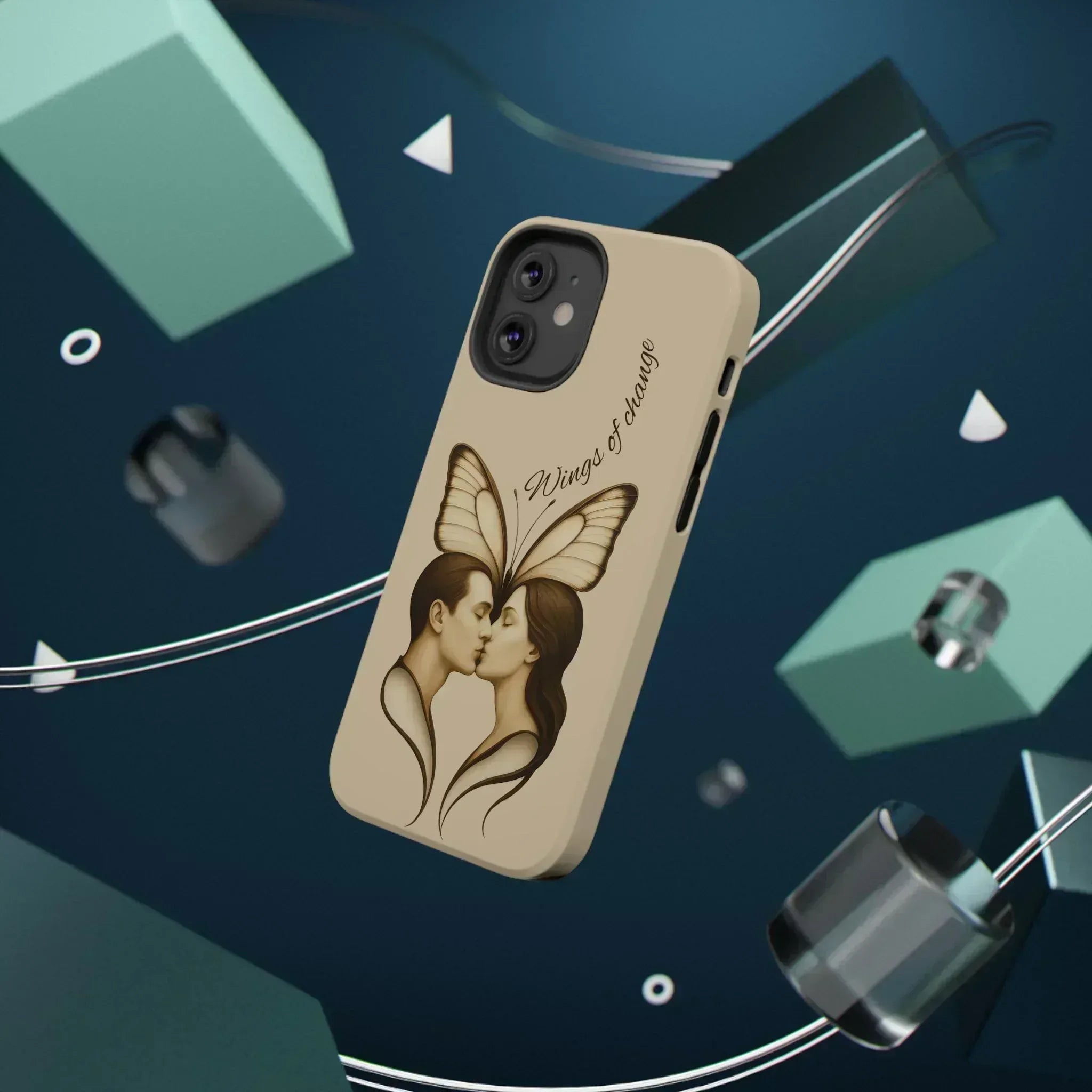Romantic Butterfly Couple Phone Case for iPhone 12-16 and Galaxy S21-S22 - KARARMDESIGN