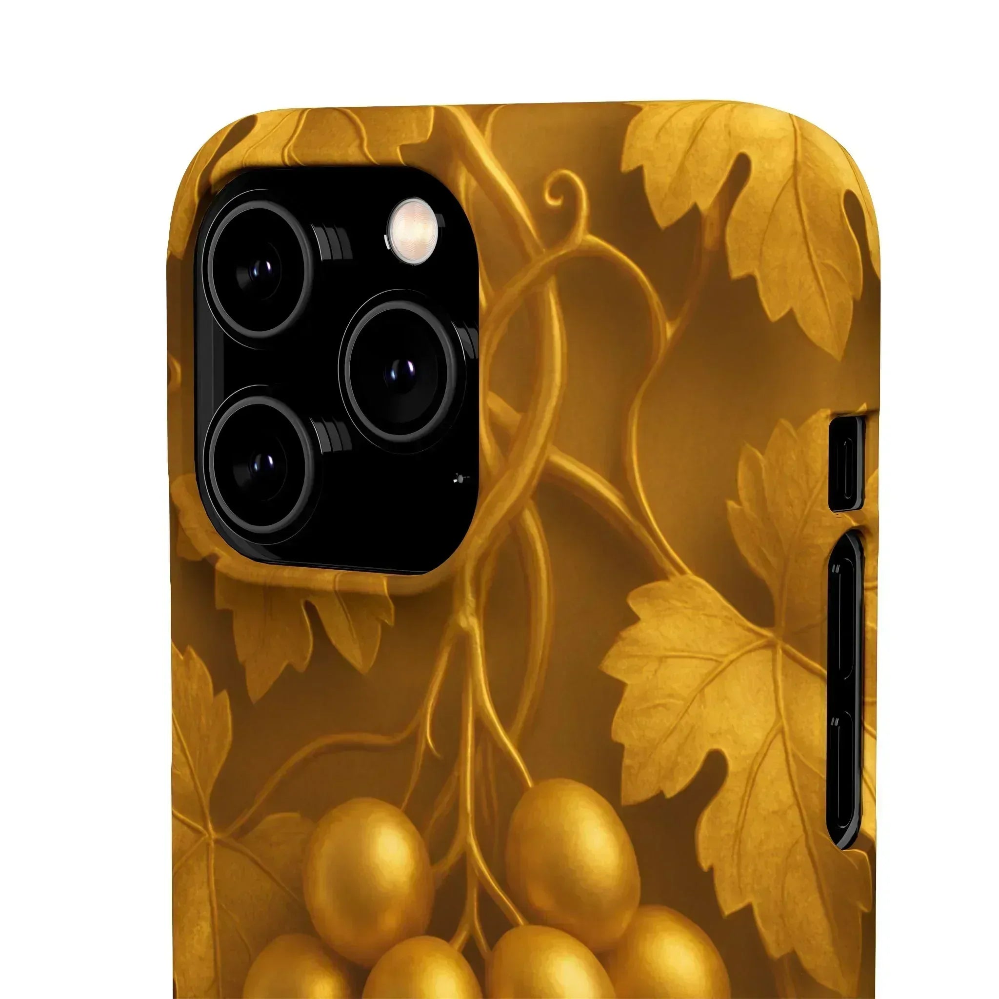 Golden Grapes Phone Case for iPhone 8–16 - KARARMDESIGN