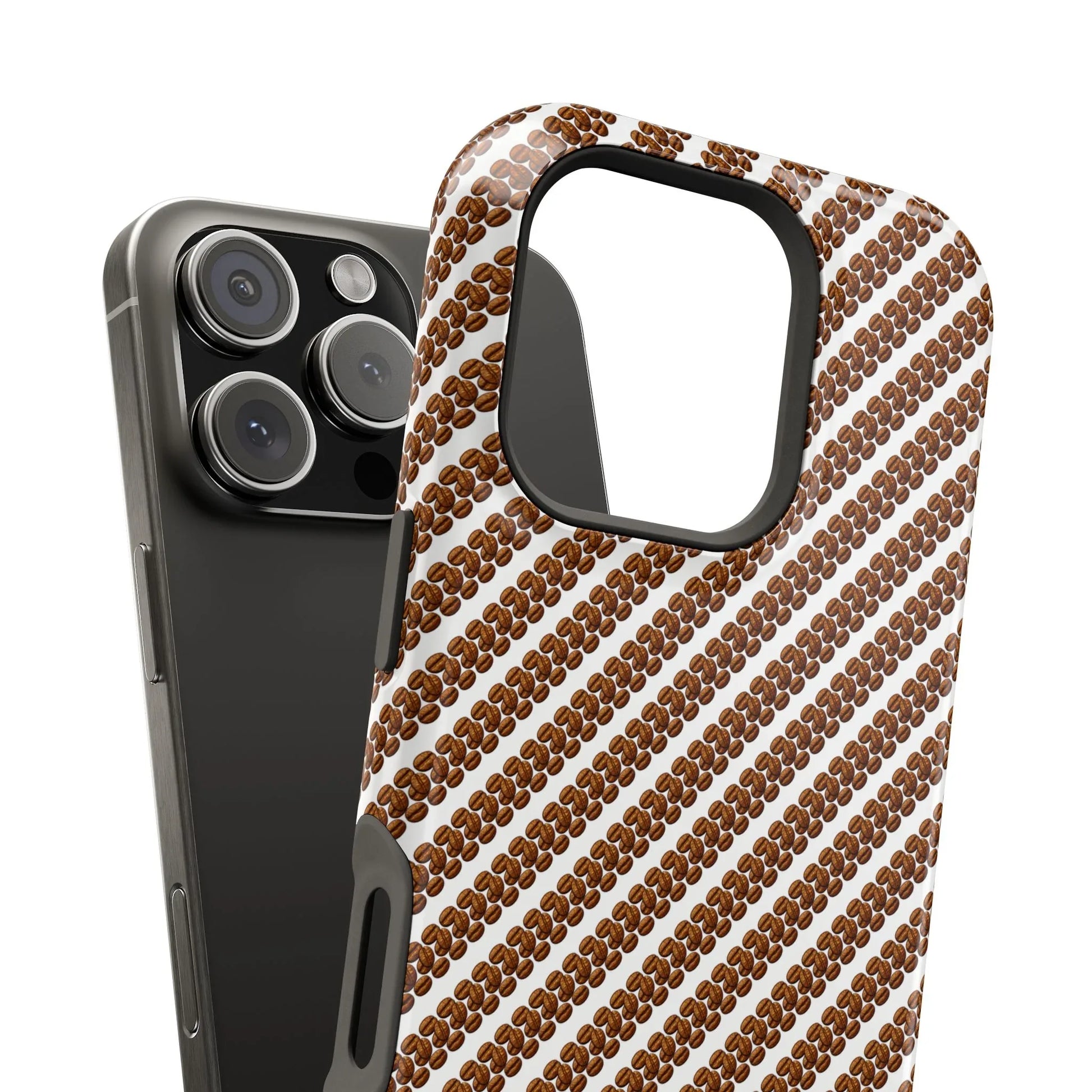 Stylish Coffee Pattern Phone Case for iPhone 11–17 and Galaxy S21–S22 - KARARMDESIGN