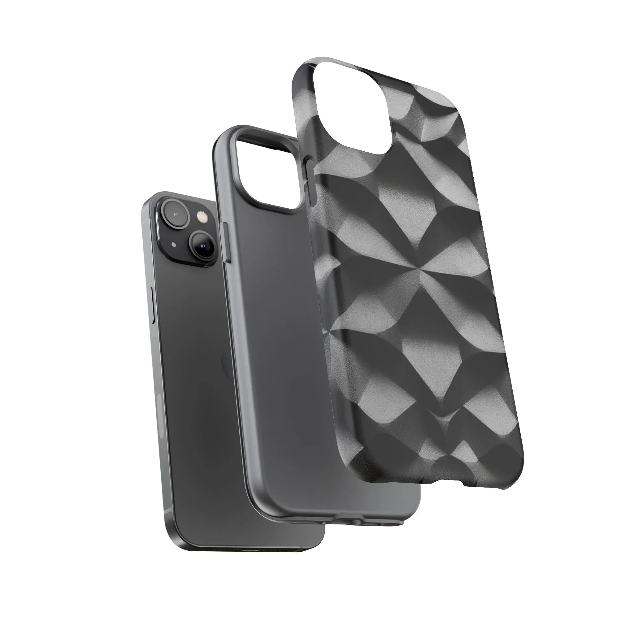 3D Geometric Phone Case for iPhone 8–17 - KARARMDESIGN