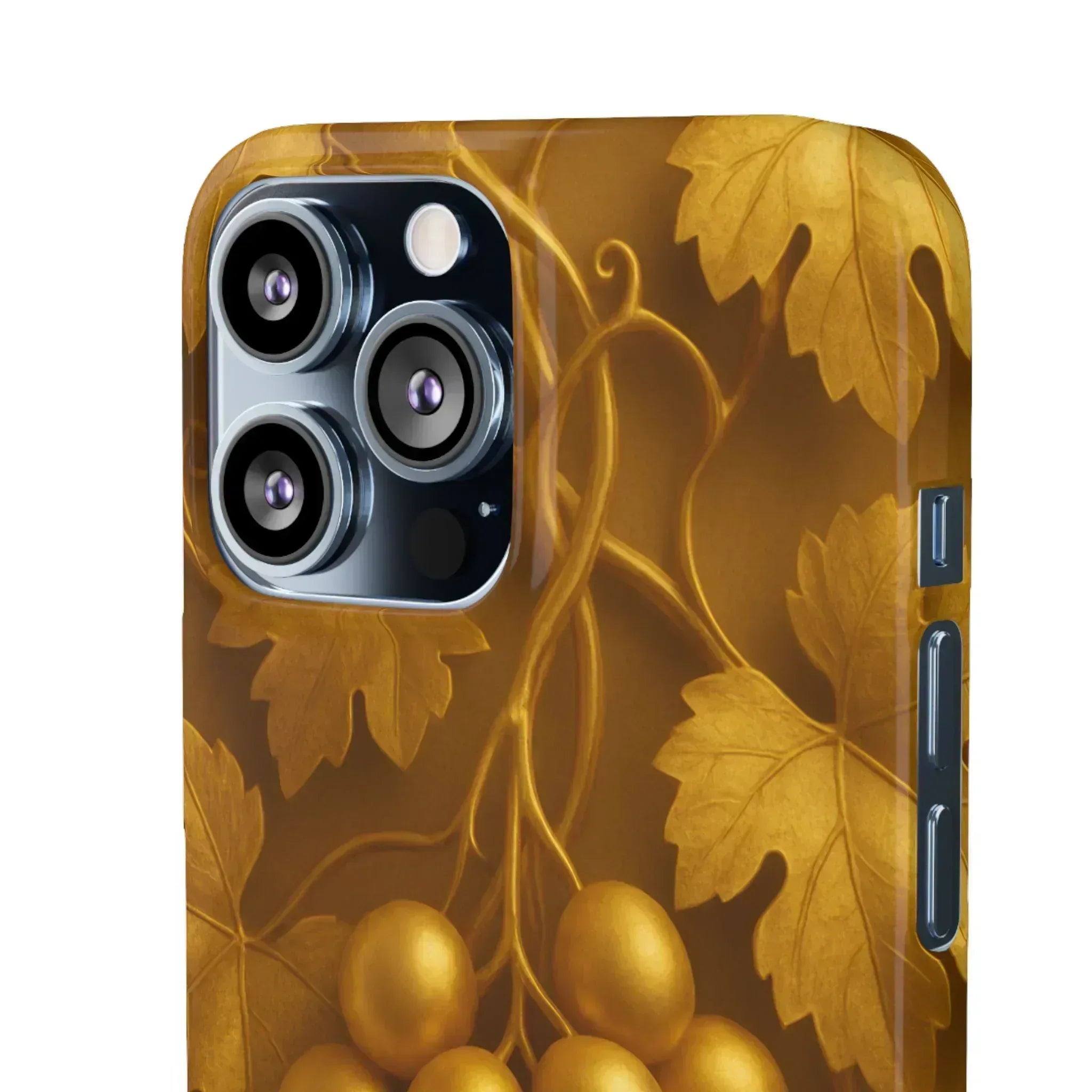 Golden Grapes Phone Case for iPhone 8–16 - KARARMDESIGN
