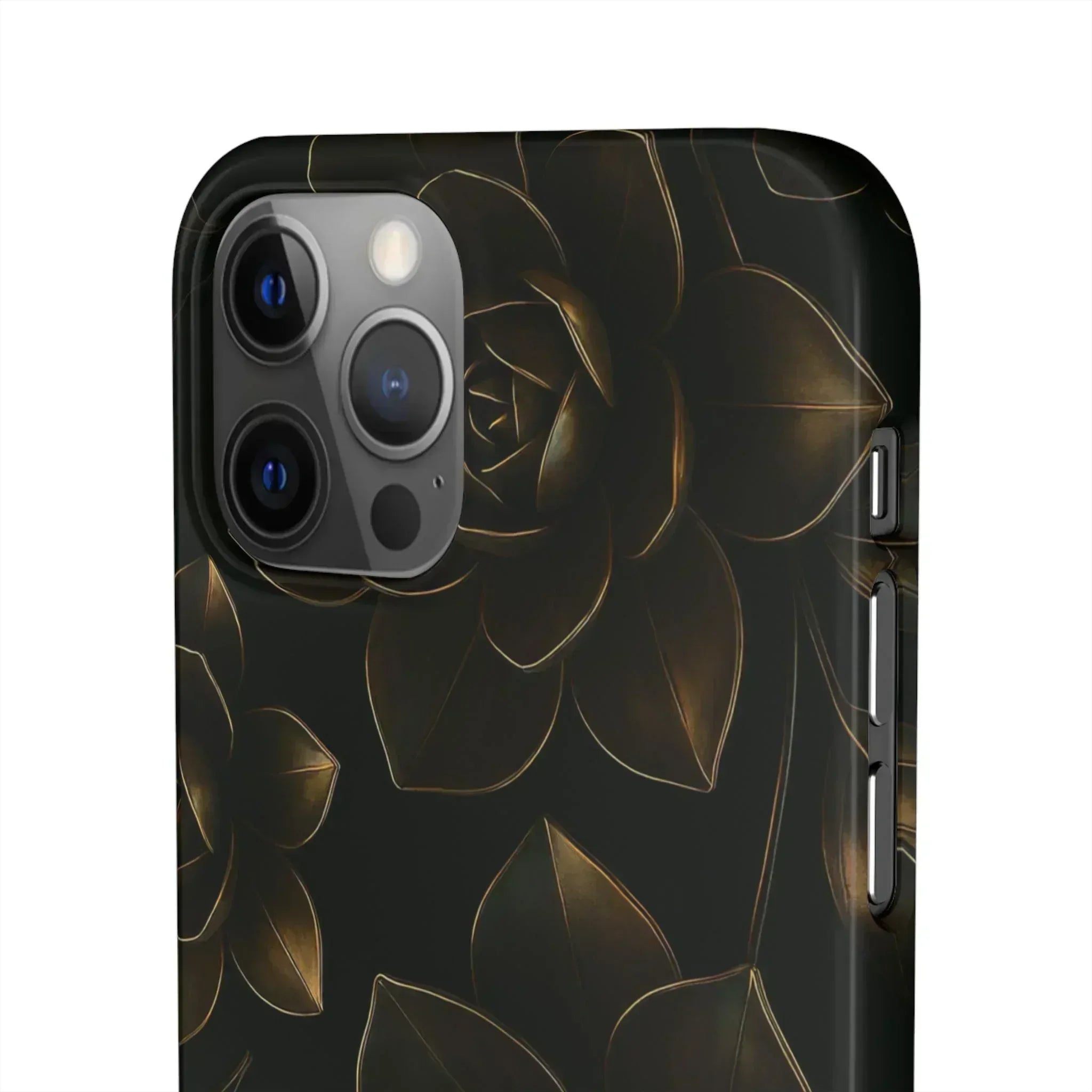 Metal Flower Phone Case for iPhone 8-16 and Galaxy S20-S24 - KARARMDESIGN