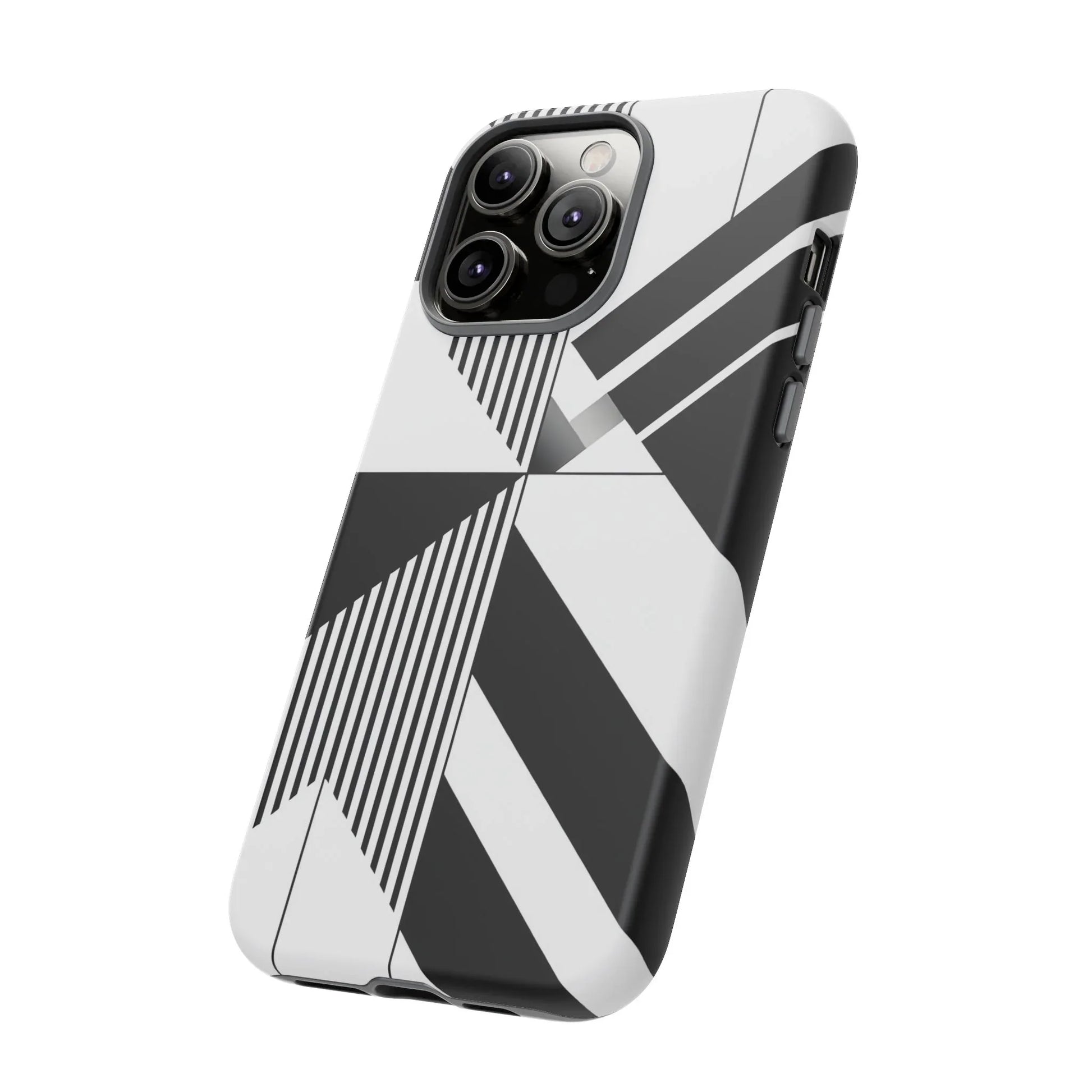 Monochrome Tough Phone Case for iPhone 11-16 and Galaxy S20–S25 - KARARMDESIGN