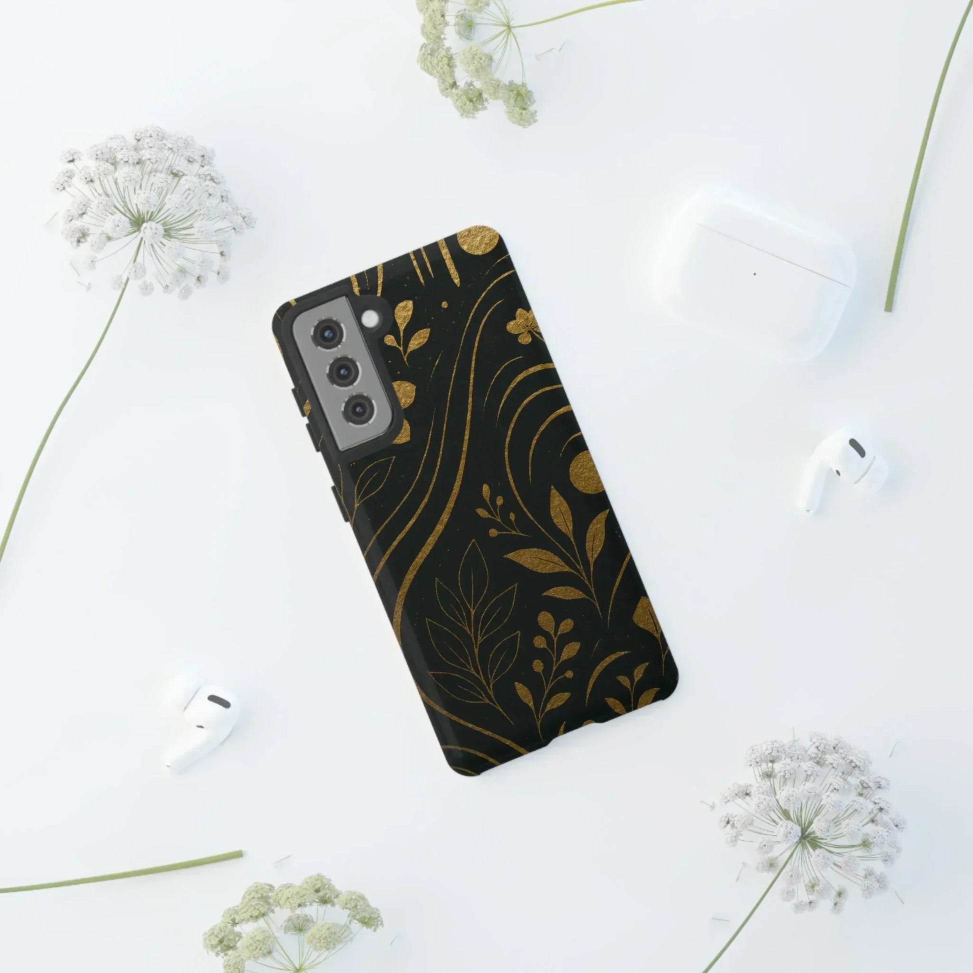 Foil Frenzy Abstract Gold Pattern Phone Case for Samsung Galaxy and Google Pixel - KarArmDesign