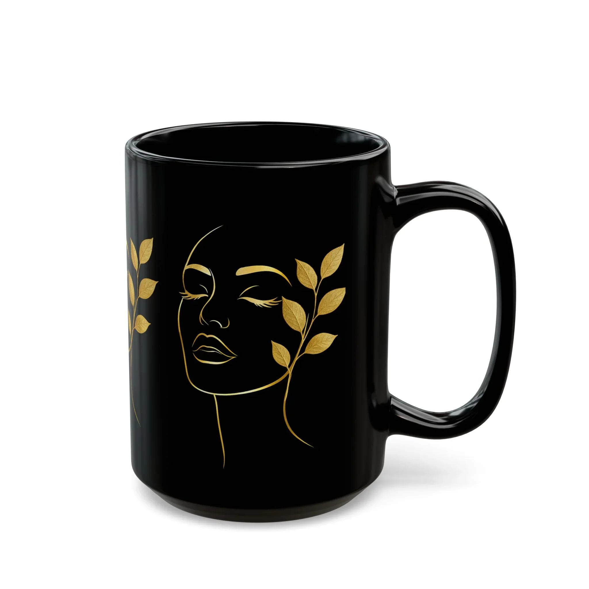 Golden Muse Mug - Black Mug (11oz, 15oz) - KARARMDESIGN