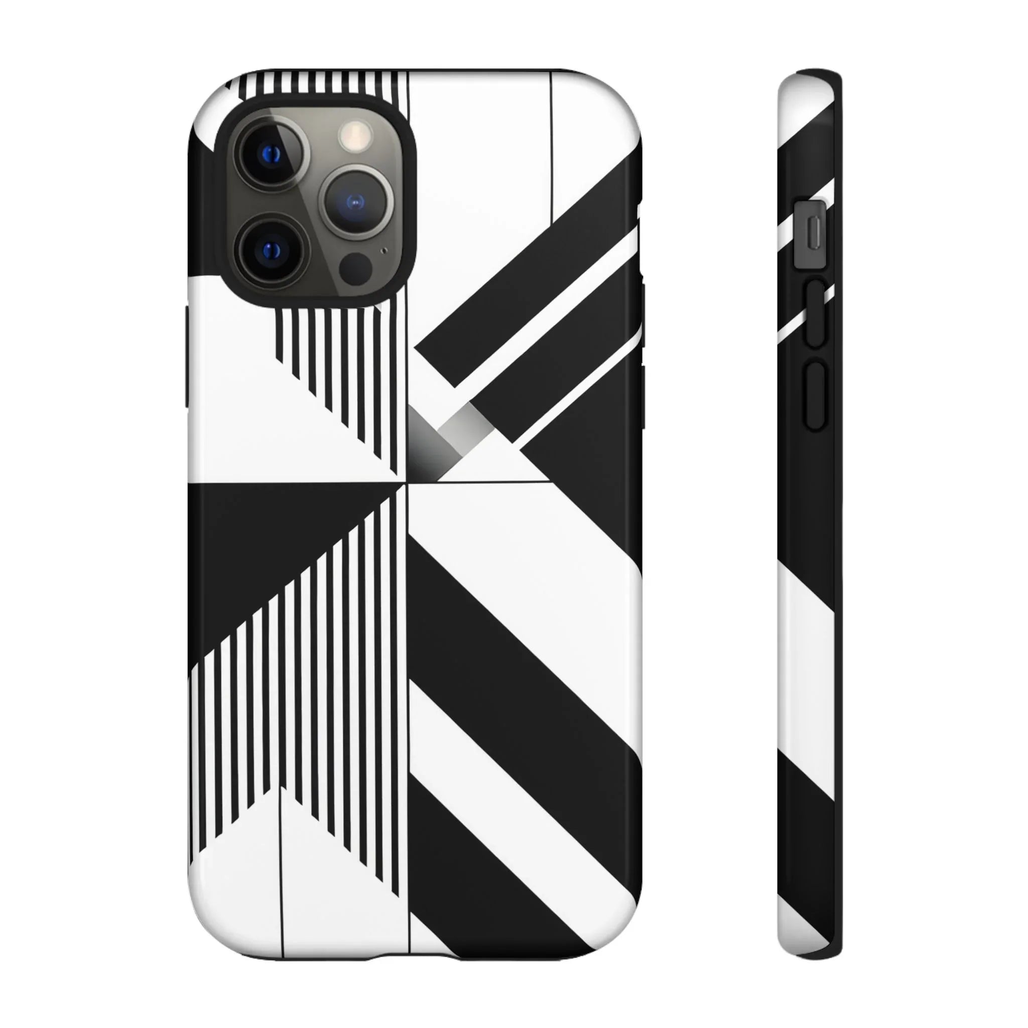 Monochrome Tough Phone Case for iPhone 11-16 and Galaxy S20–S25 - KARARMDESIGN
