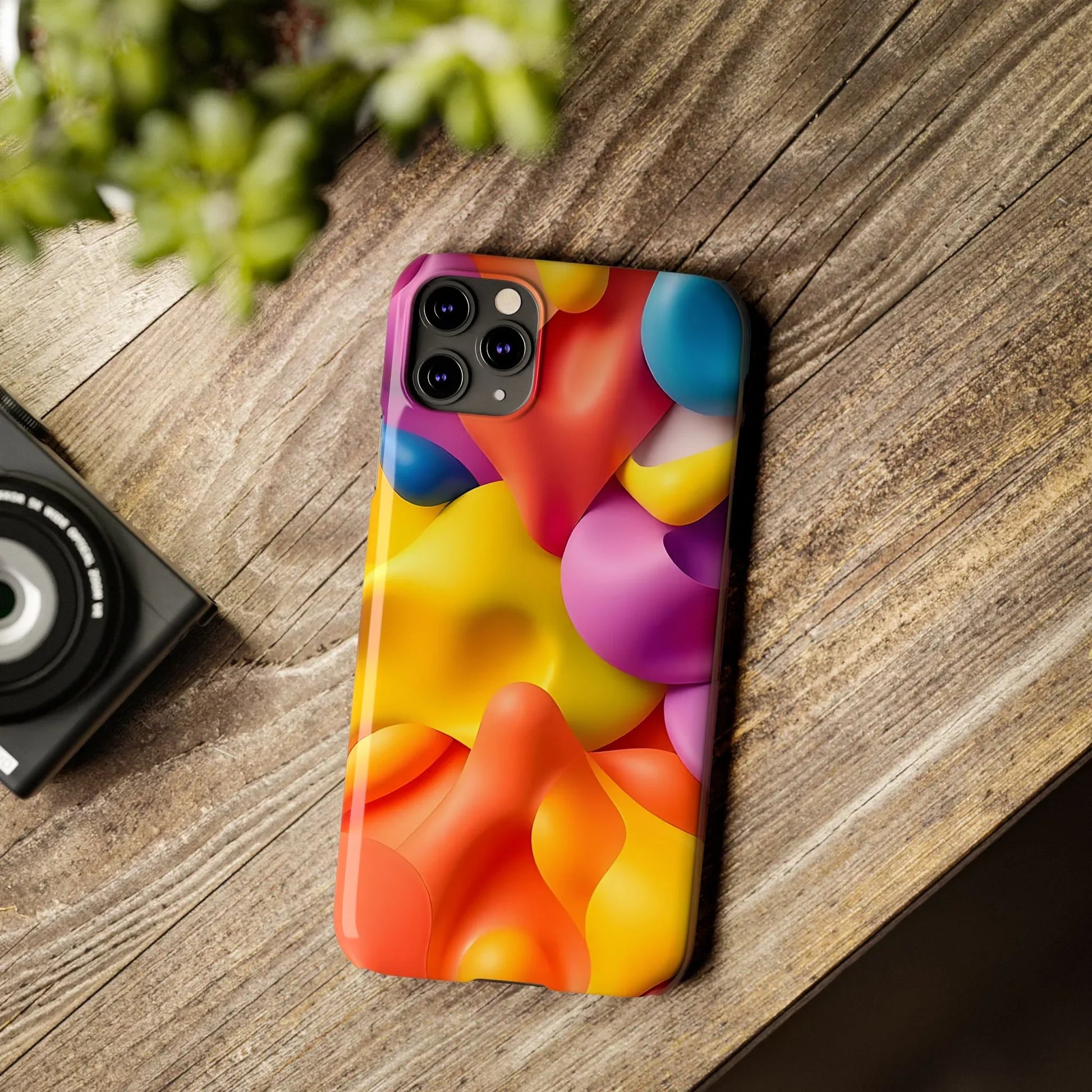 Vibrant Abstract Color Phone Case for iPhone 11-16 - KARARMDESIGN