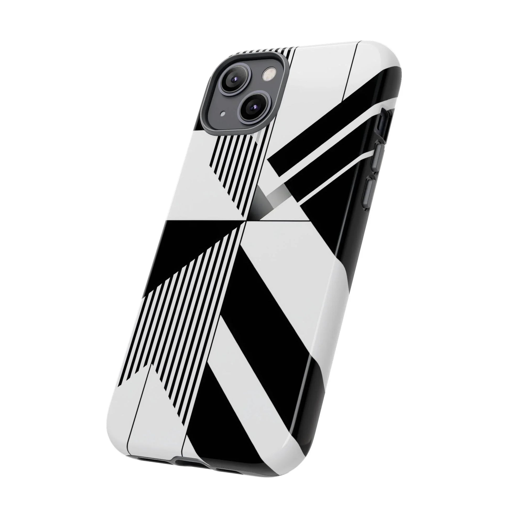 Monochrome Tough Phone Case for iPhone 11-16 and Galaxy S20–S25 - KARARMDESIGN