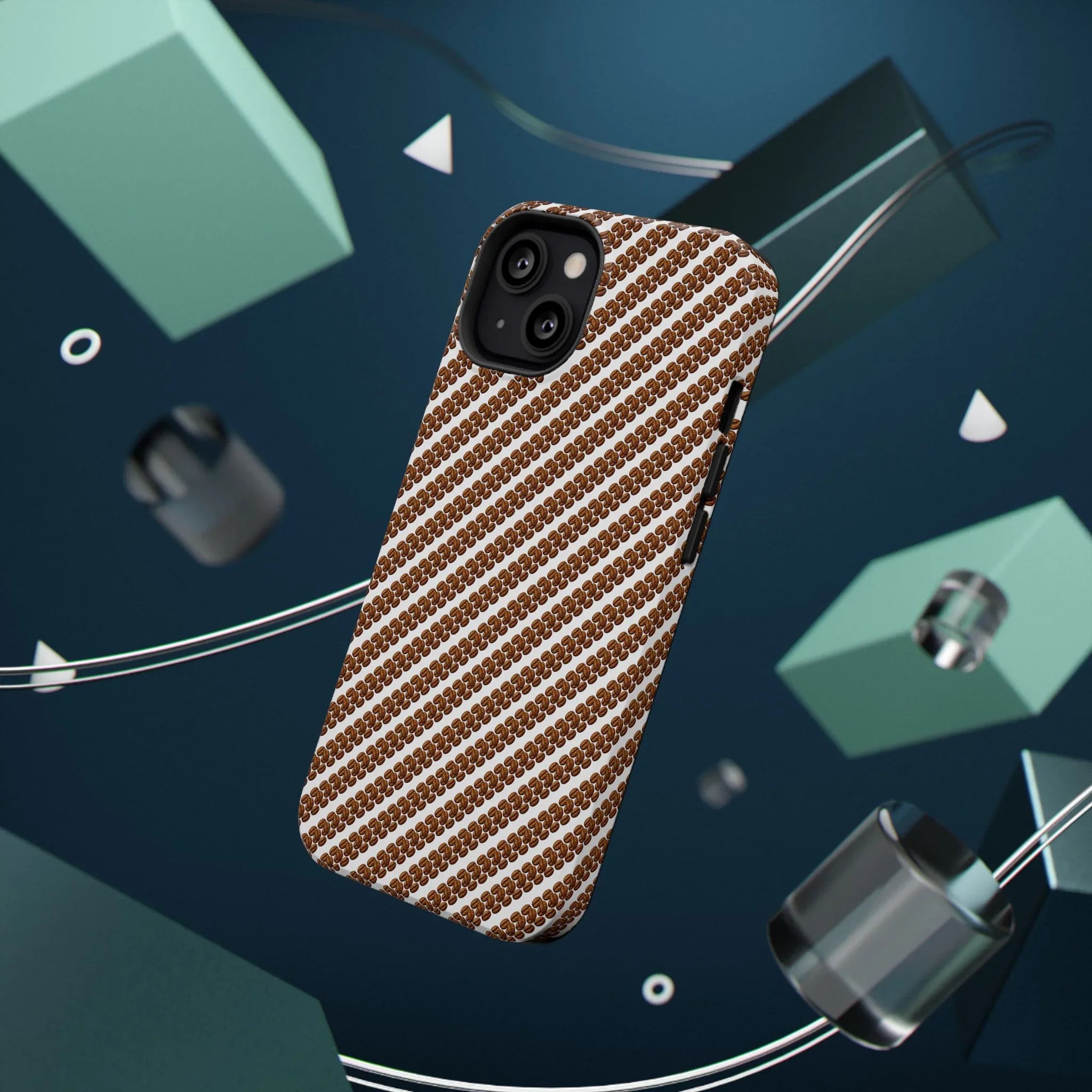 Stylish Coffee Pattern Phone Case for iPhone 11–17 and Galaxy S21–S22 - KARARMDESIGN