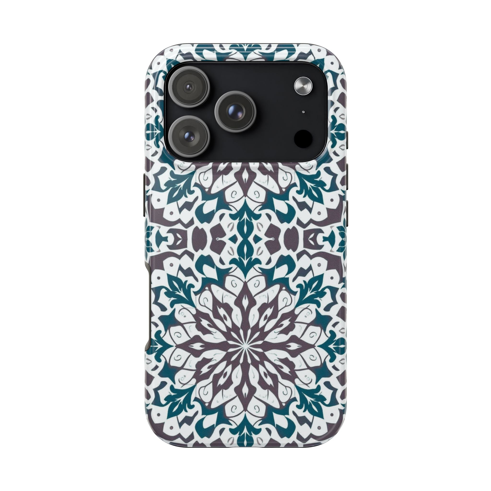 Symmetrical Mandala Phone Case for iPhone 11-17 and Galaxy S21-S25