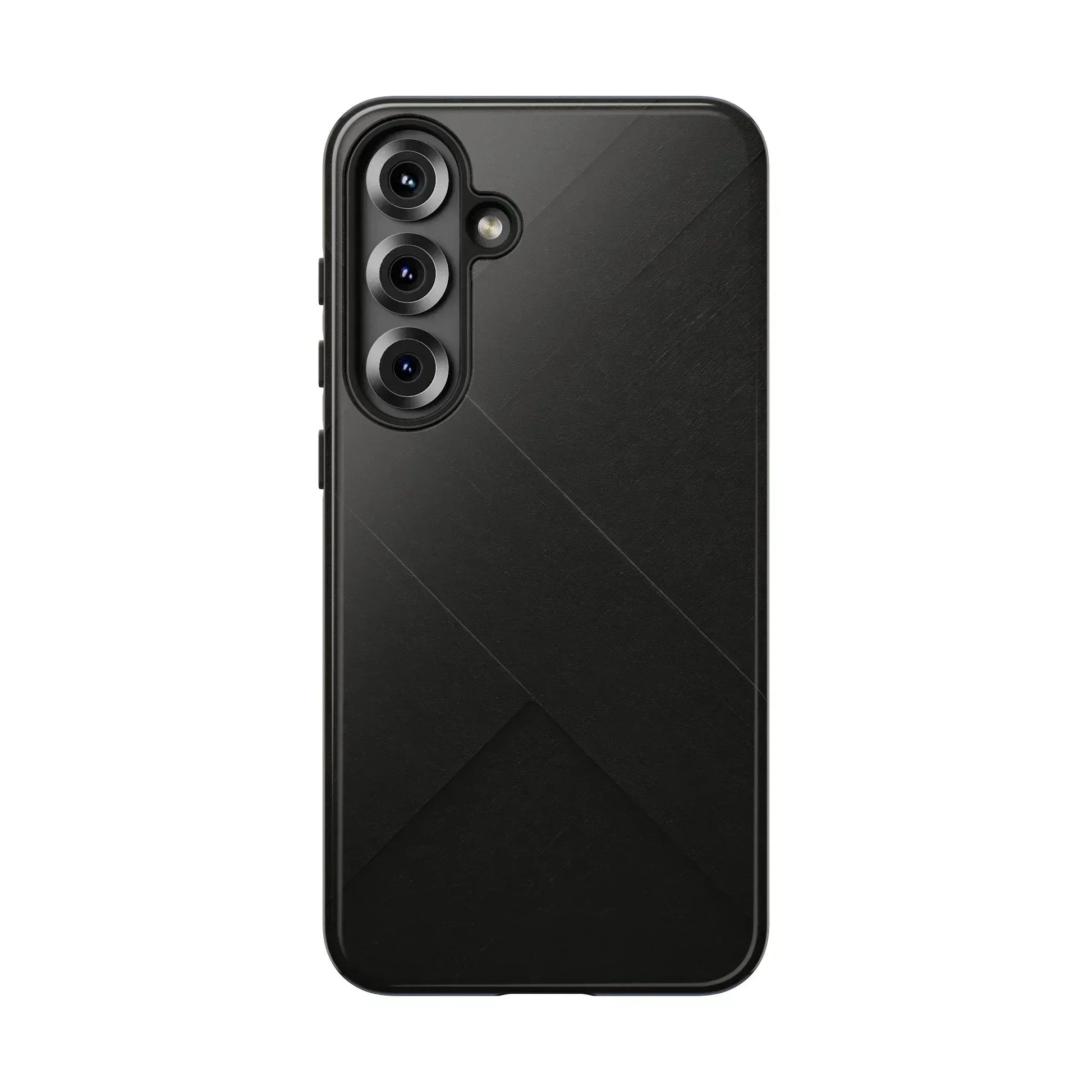 Matte Black Diagonal Line Phone Case for iPhone 8-16 and Galaxy S10-S25 - KARARMDESIGN