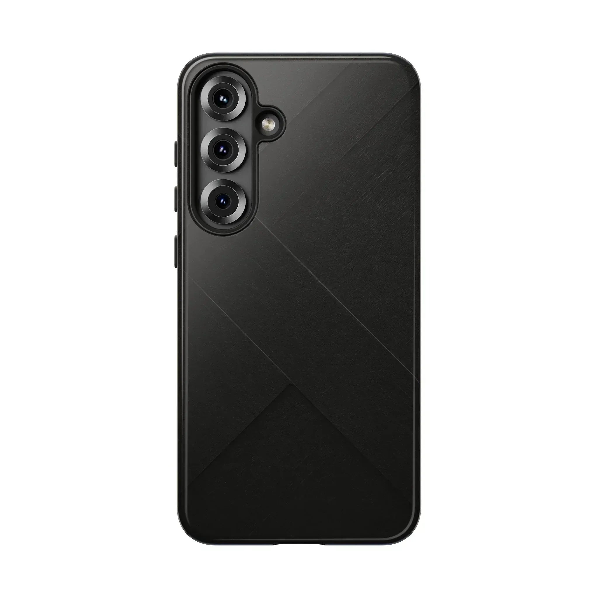 Matte Black Diagonal Line Phone Case for iPhone 8-16 and Galaxy S10-S25 - KARARMDESIGN