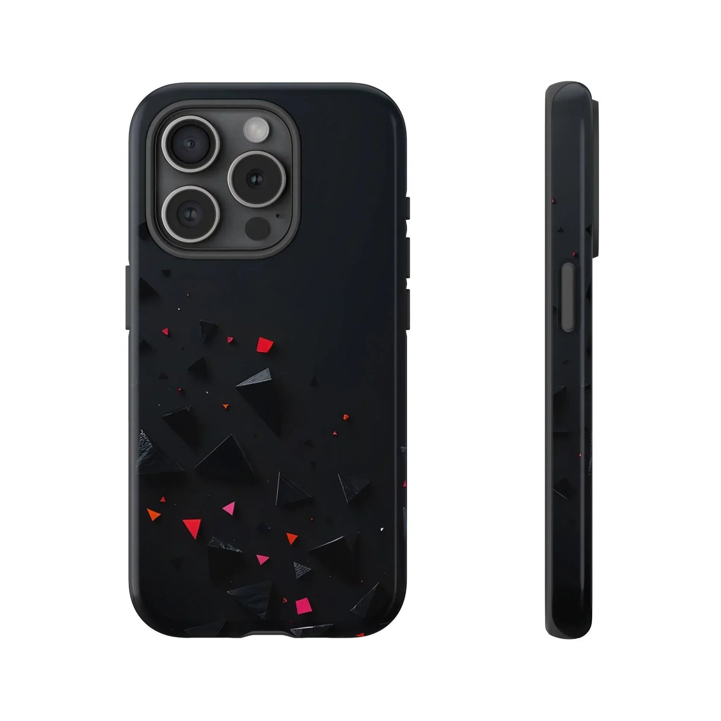 Black and Red Neon Phone Case for iPhone 8-16 and Pixel up to 9 Models - KarArmDesign