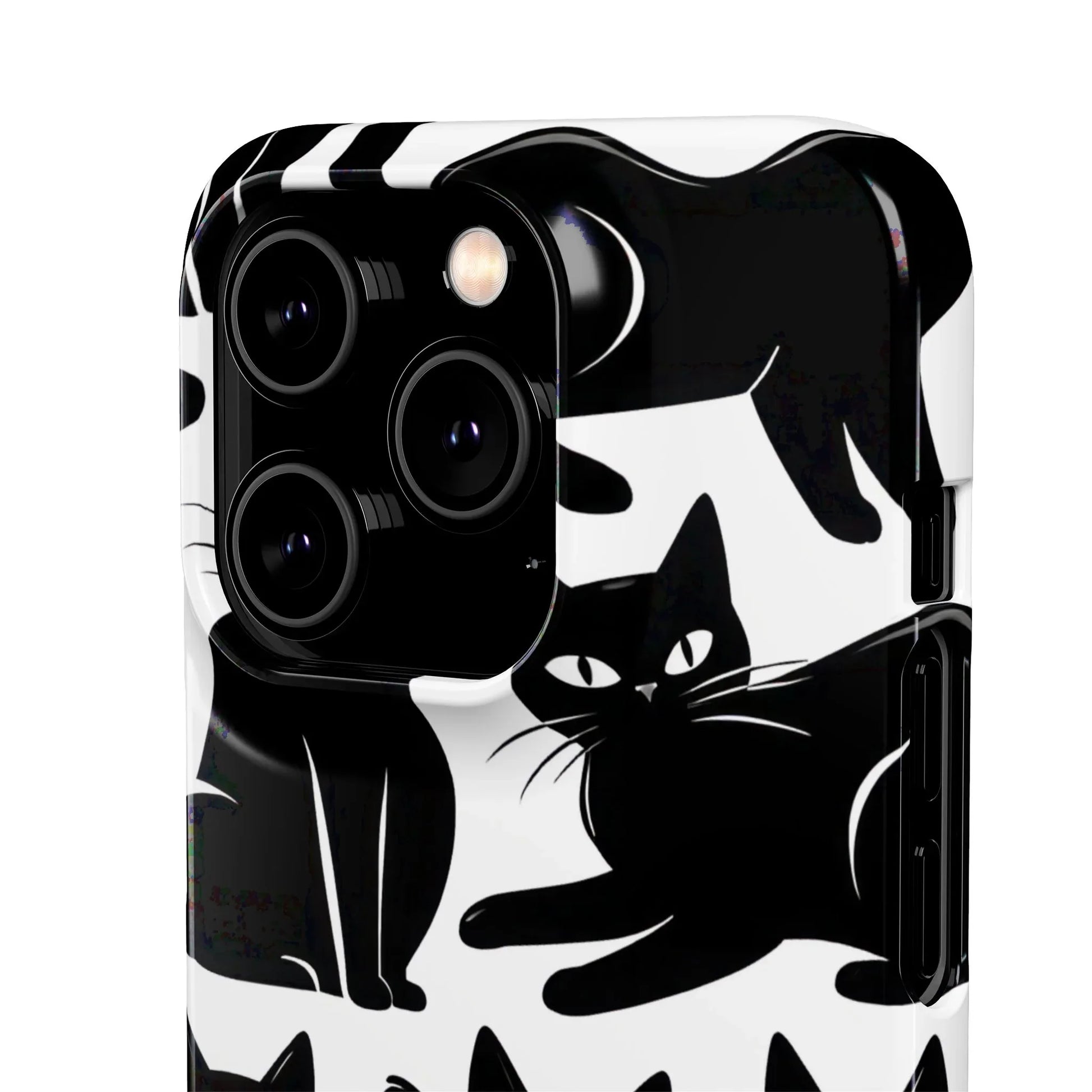 Black Cats Phone Case for iPhone 11-17 and Galaxy S20-S25 - KARARMDESIGN