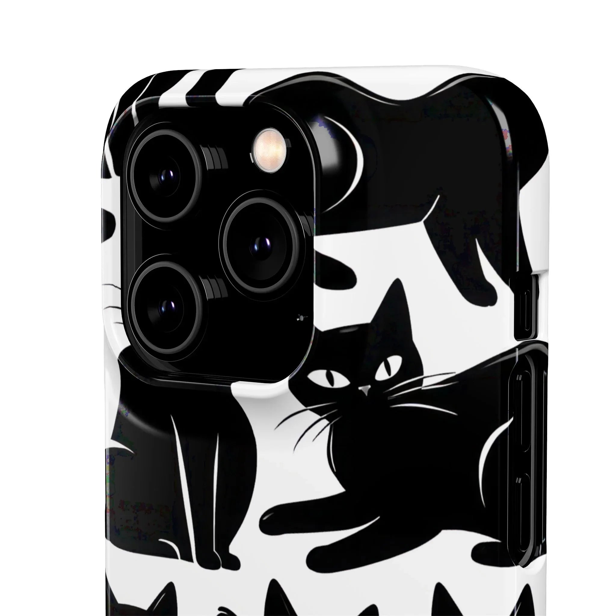 Black Cats Phone Case for iPhone 11-17 and Galaxy S20-S25 - KARARMDESIGN