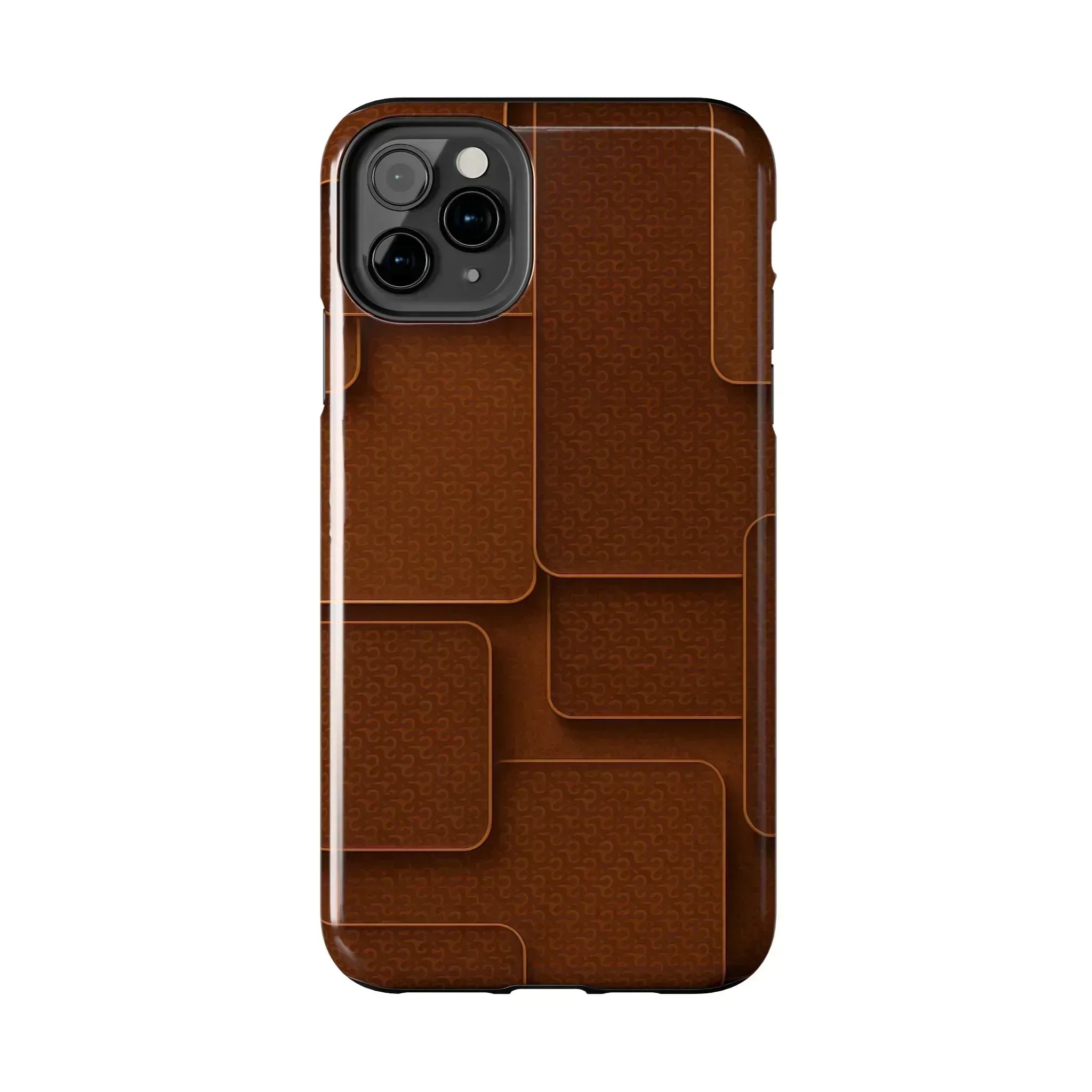 Textured Brown Phone Case for iPhone 7-16 and Samsung Galaxy S21-S24 - KARARMDESIGN