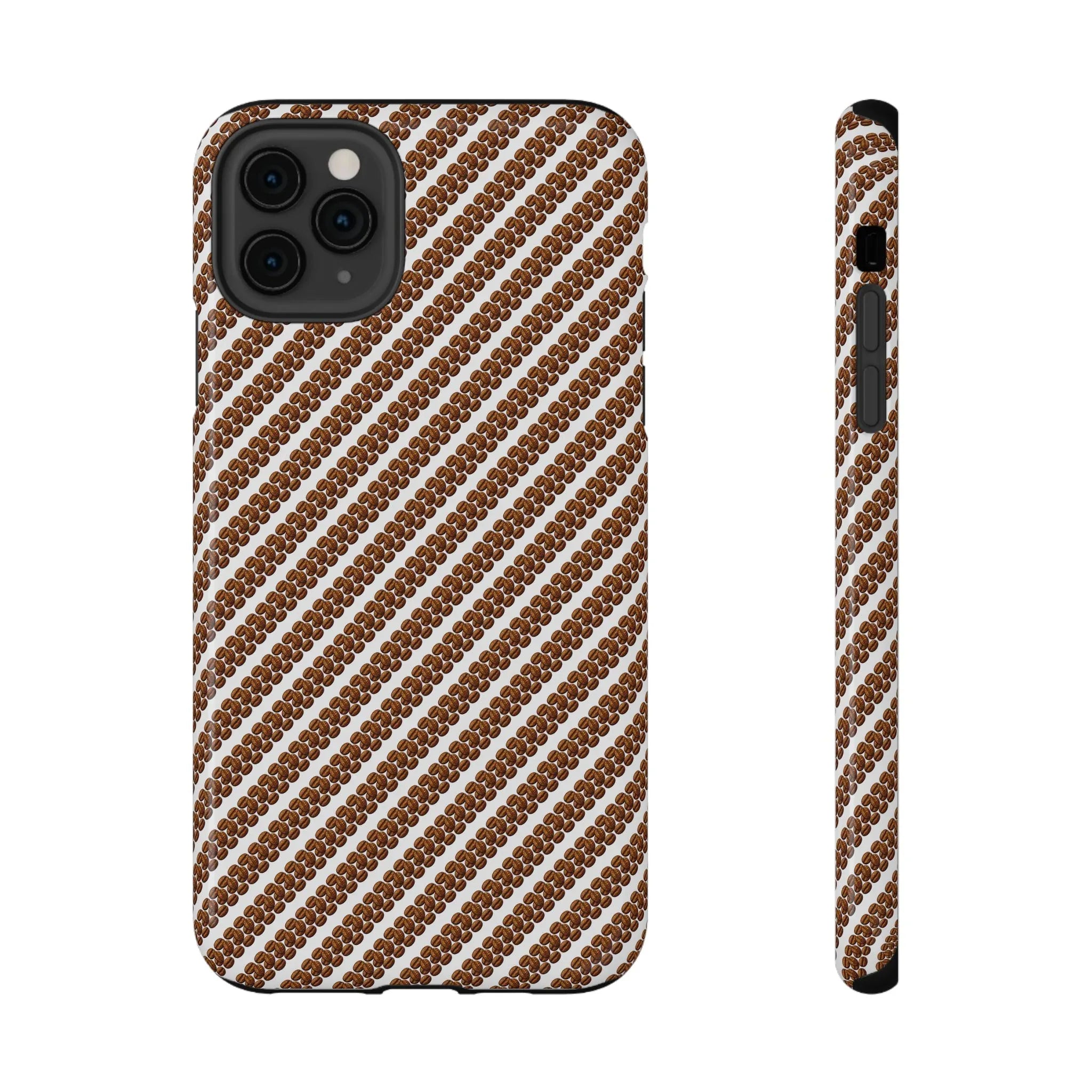 Stylish Coffee Pattern Phone Case for iPhone 11–17 and Galaxy S21–S22 - KARARMDESIGN