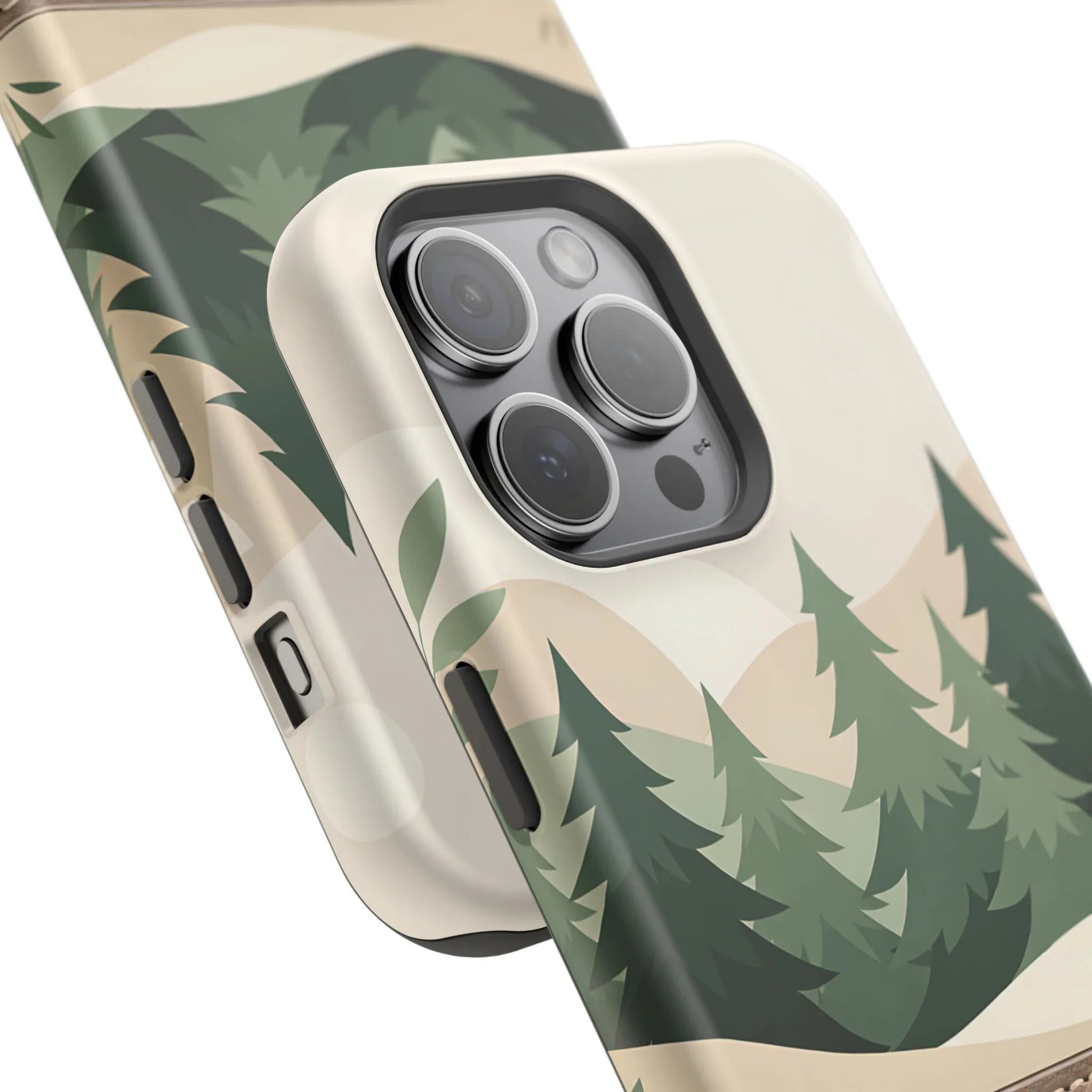 Forest Leather Phone Case for iPhone 11-17 and Galaxy S21-S25 - KARARMDESIGN