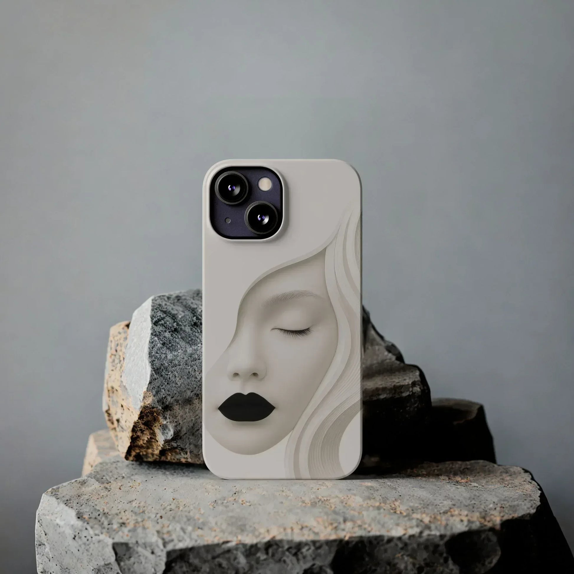 Minimalist Face Phone Case for iPhone 11-17 - KARARMDESIGN