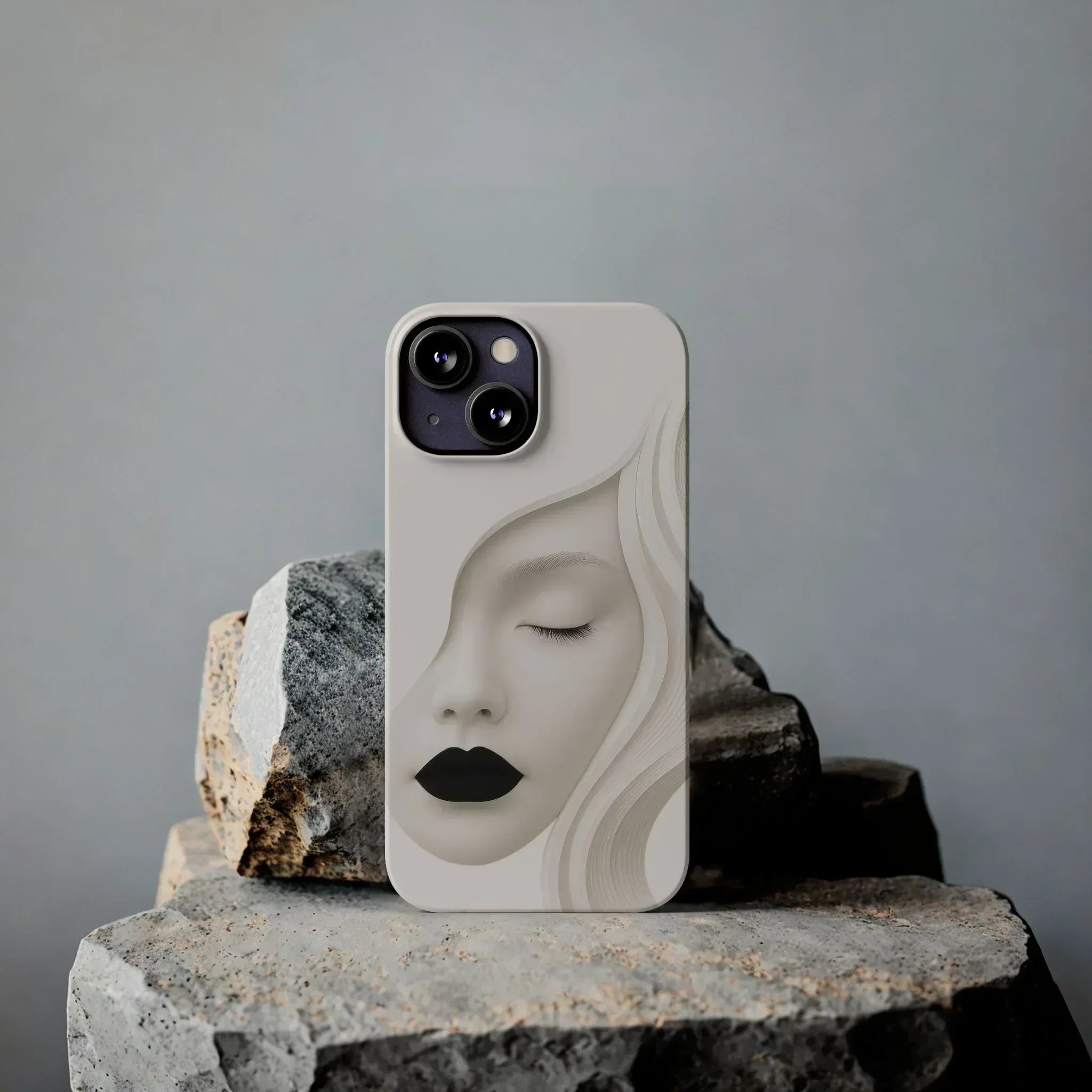 Minimalist Face Phone Case for iPhone 11-17 - KARARMDESIGN