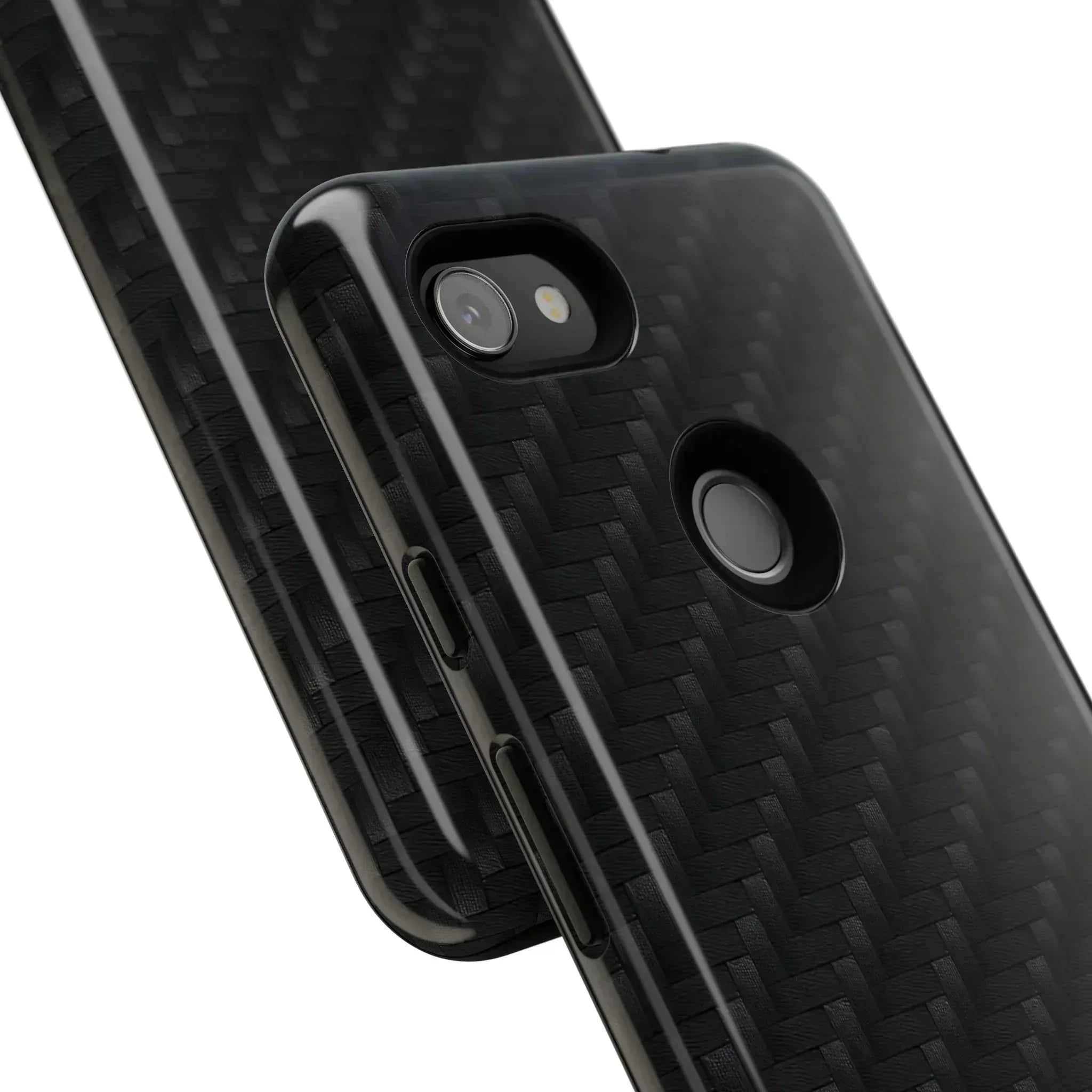 Black Carbon Phone Case for iPhone 8-16 and Google Pixel up to 9 - KARARMDESIGN