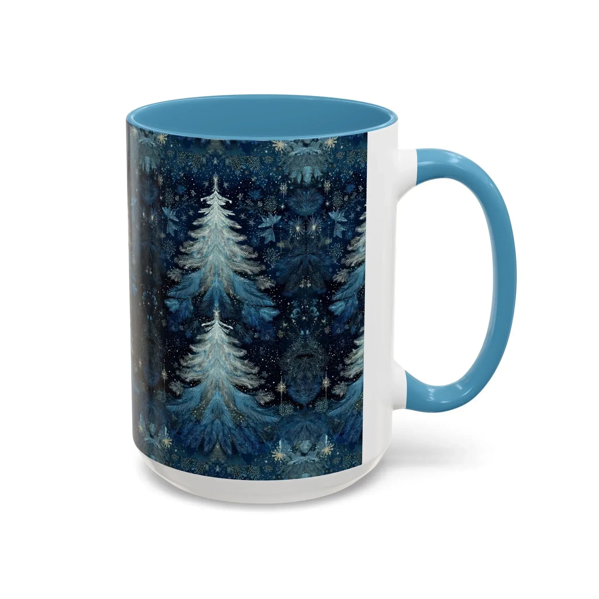 Blue Christmas Tree Accent Coffee Mug - KARARMDESIGN