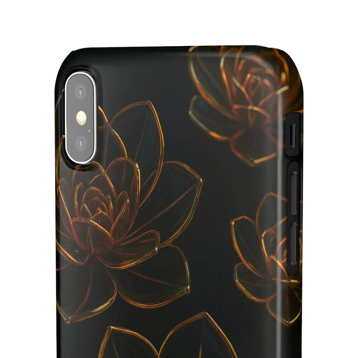 Glass Flower Phone Case for iPhone 7-16 and Galaxy S10-S24 Models