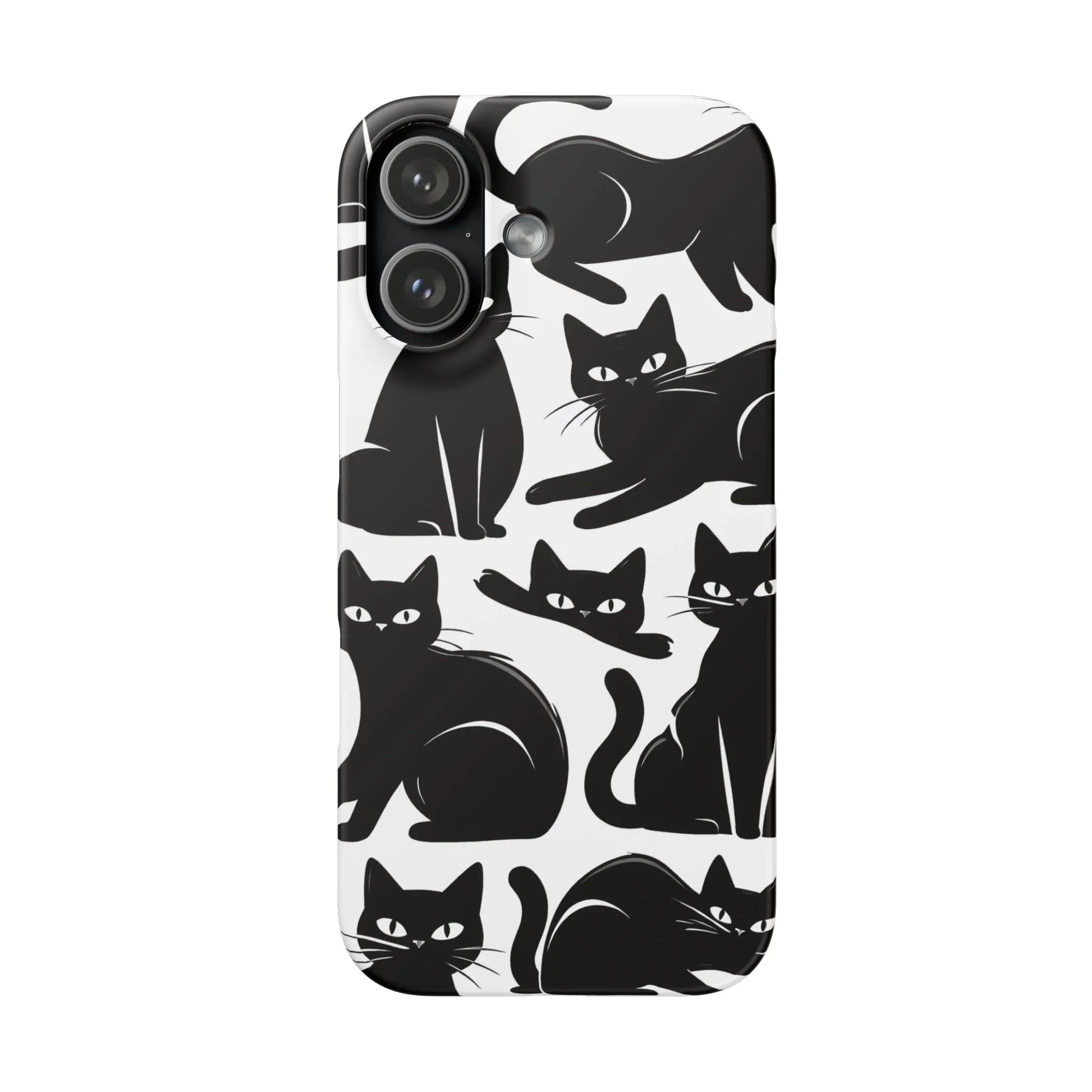 Black Cats Phone Case for iPhone 11-17 and Galaxy S20-S25 - KARARMDESIGN