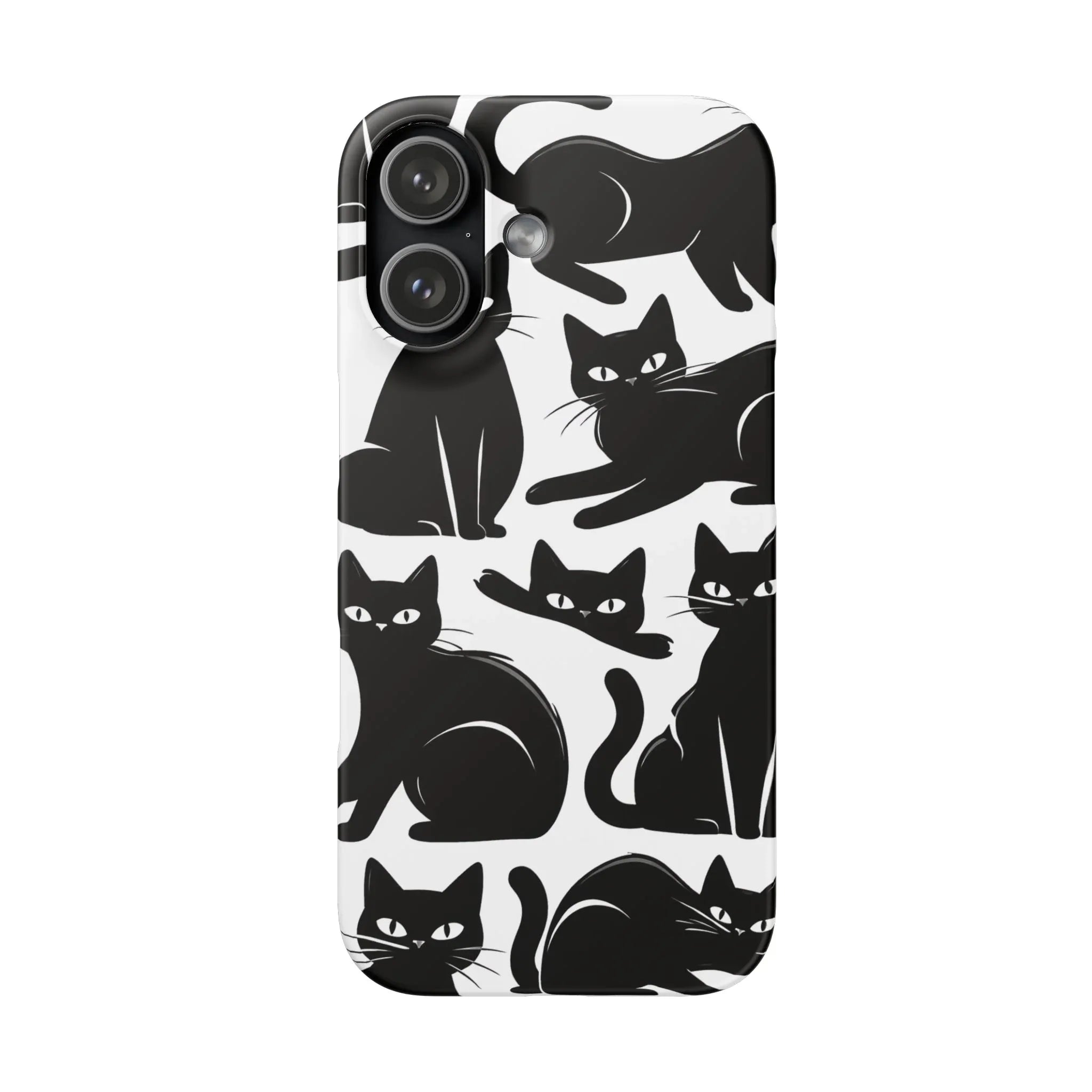 Black Cats Phone Case for iPhone 11-17 and Galaxy S20-S25 - KARARMDESIGN