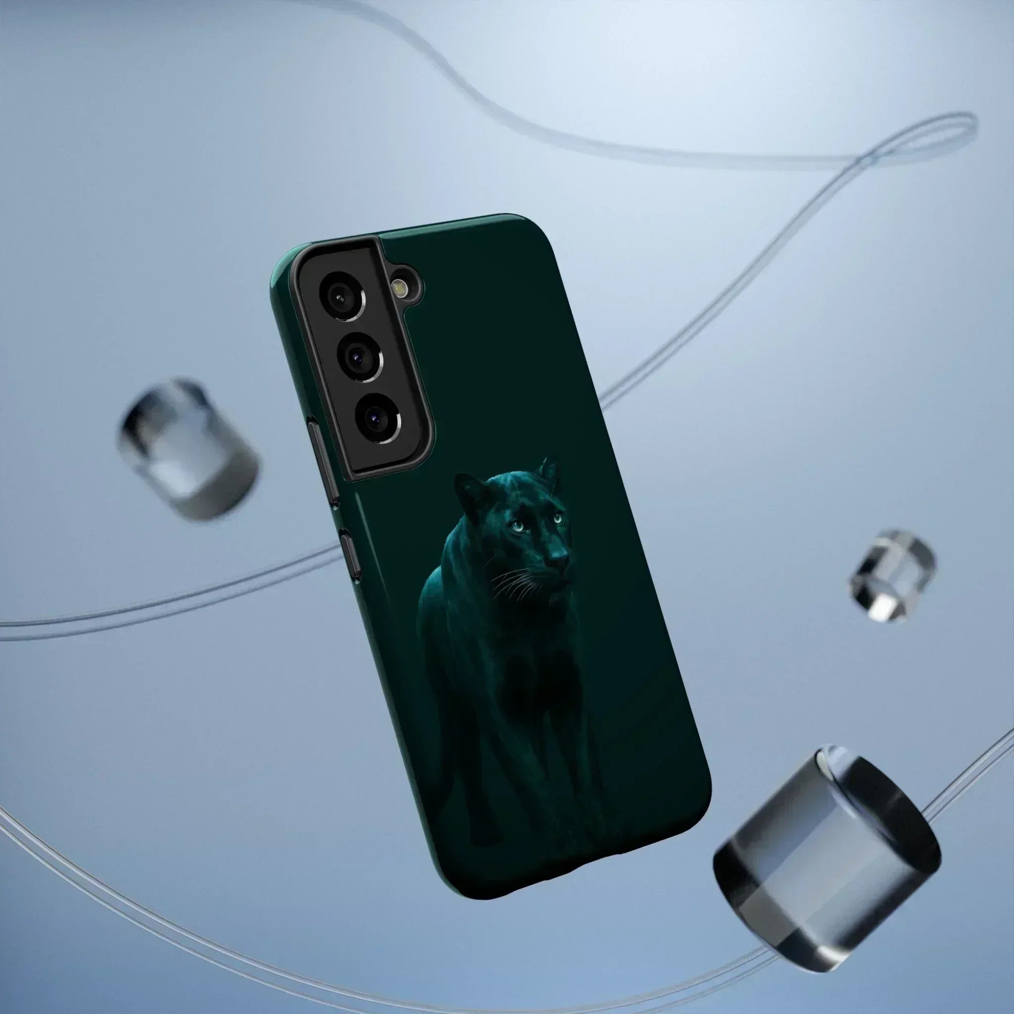 Black Panther Phone Case for iPhone 12-16 and Galaxy S21-S22 - KARARMDESIGN