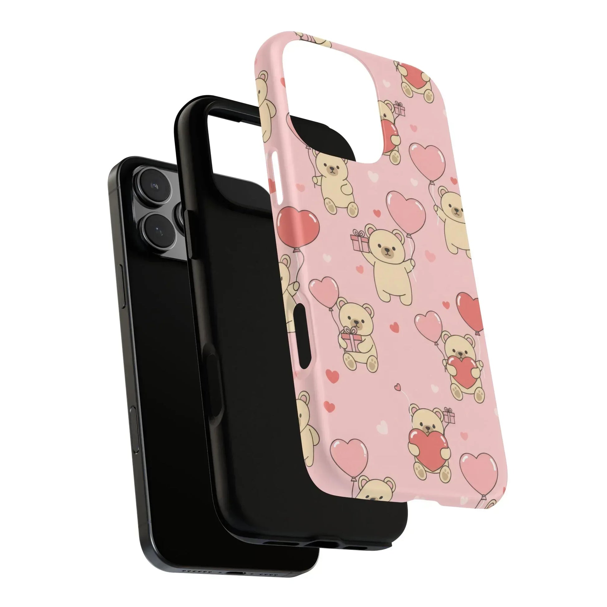 Teddy's Valentine Parade Phone Case for iPhone 11-17 and Galaxy S21-S25 - KARARMDESIGN