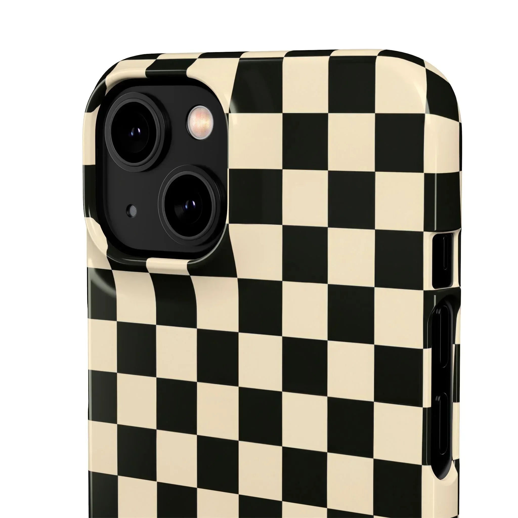 Stylish Matte Checker Phone Case for iPhone 11-17 and Galaxy S20-S25 - KARARMDESIGN