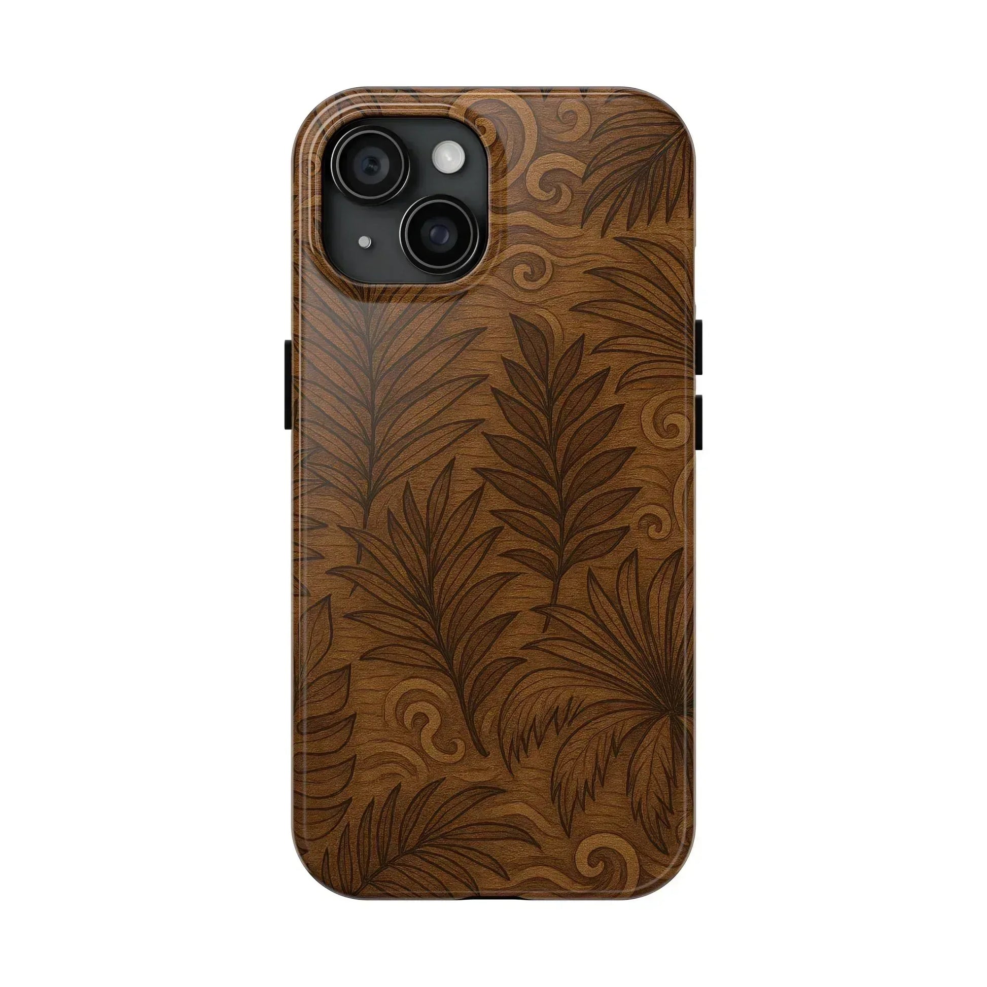 Wood Leaf Armor Phone Case for iPhone and Galaxy - KARARMDESIGN