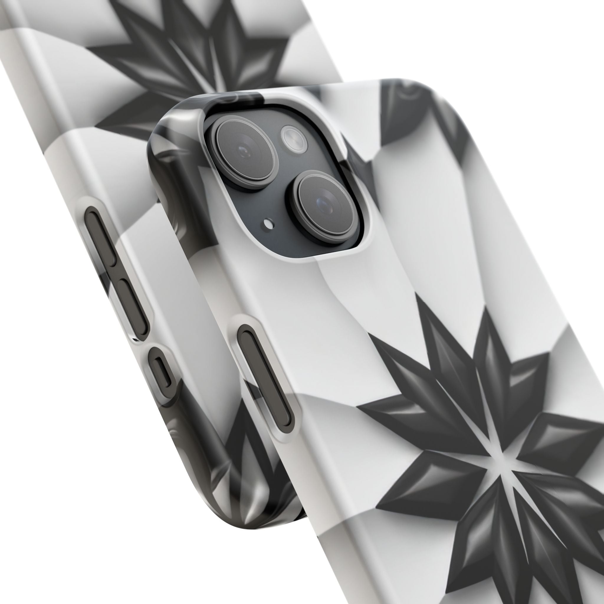 Black & White Geometric Snap Case for iPhone & Samsung Galaxy