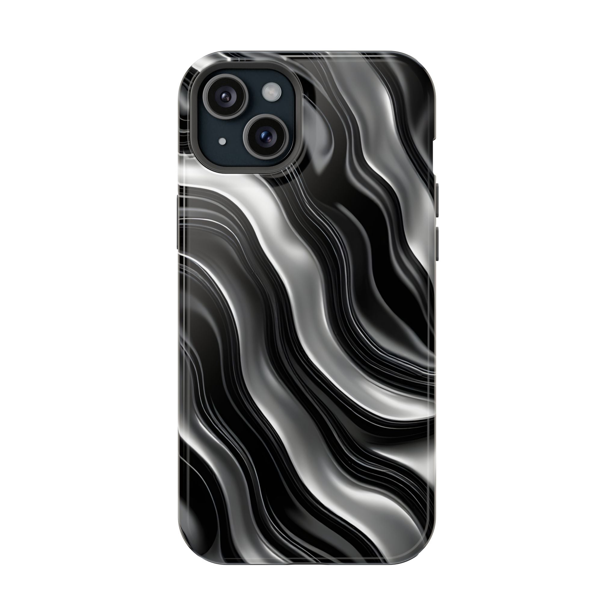 Wavy Illusion Marble Phone Case for iPhone 13-17