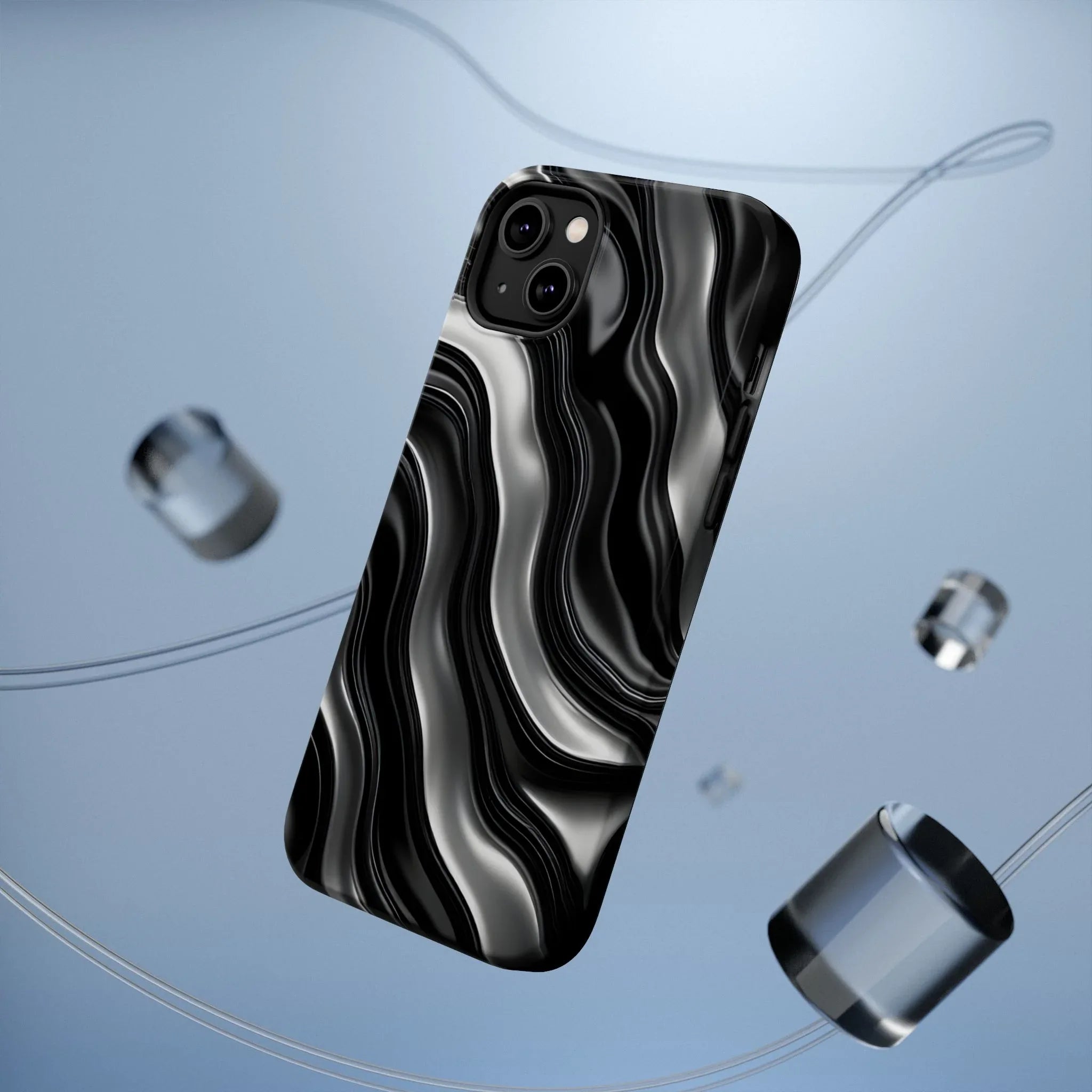 Wavy Illusion Marble Phone Case for iPhone 13-17 - KARARMDESIGN
