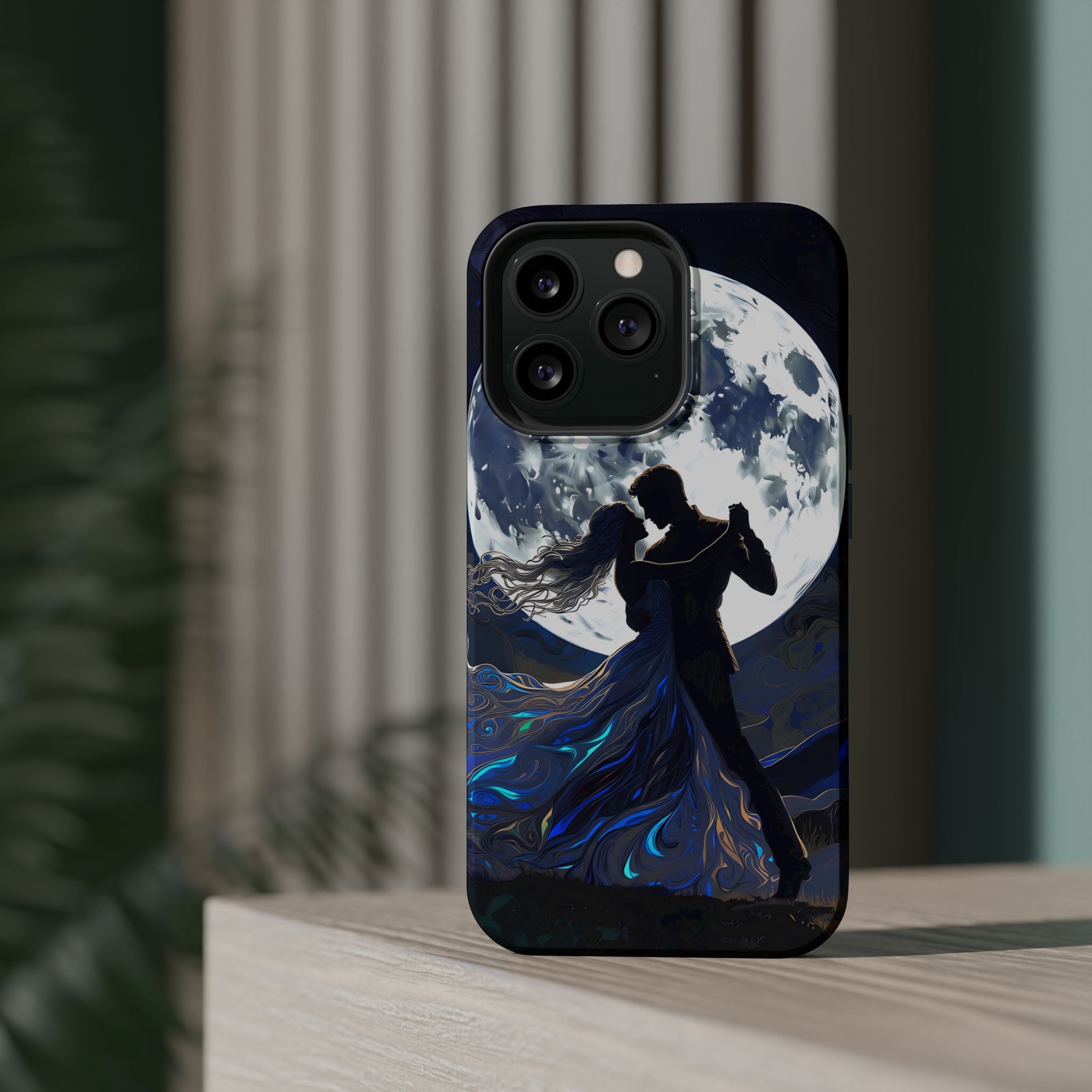 Romantic Moonlight Dance Magnetic Phone Case – iPhone 15–17 & Samsung Galaxy S26