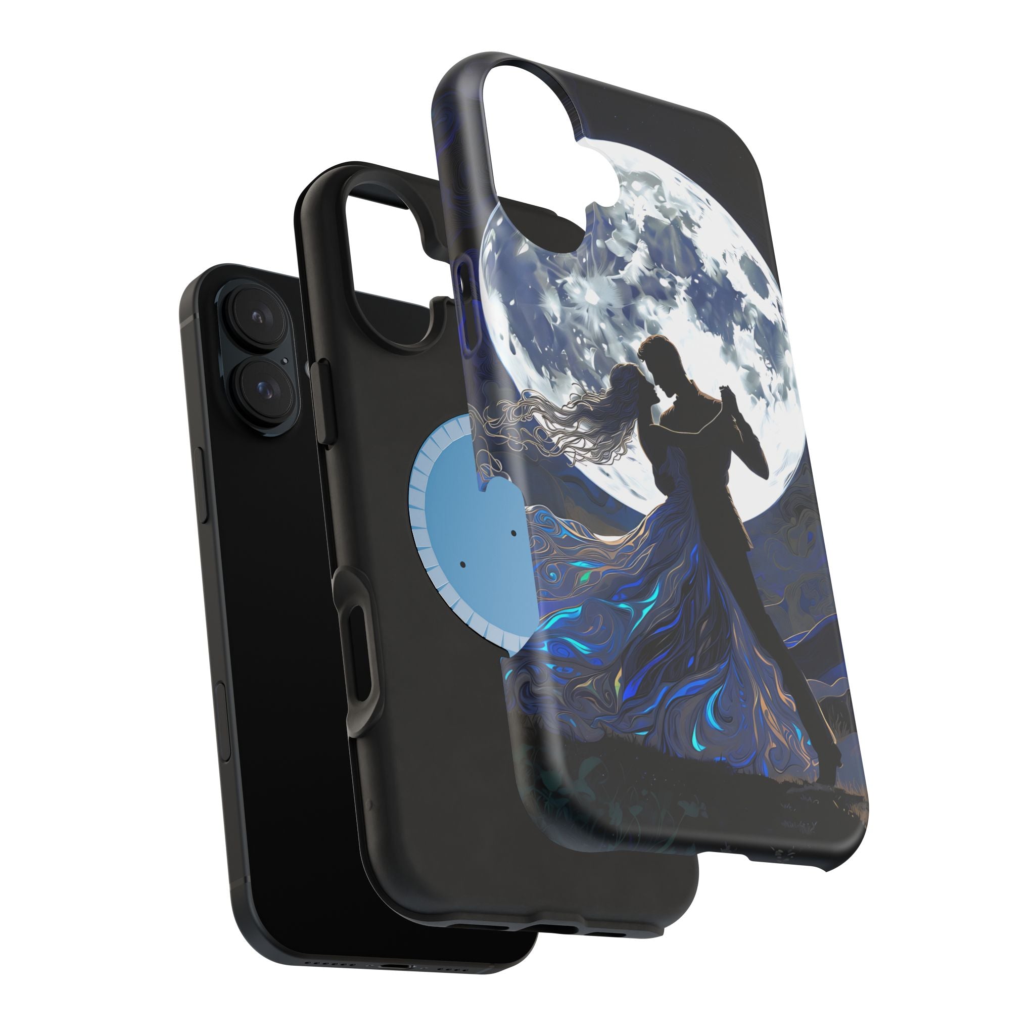 Romantic Moonlight Dance Magnetic Phone Case – iPhone 15–17 & Samsung Galaxy S26