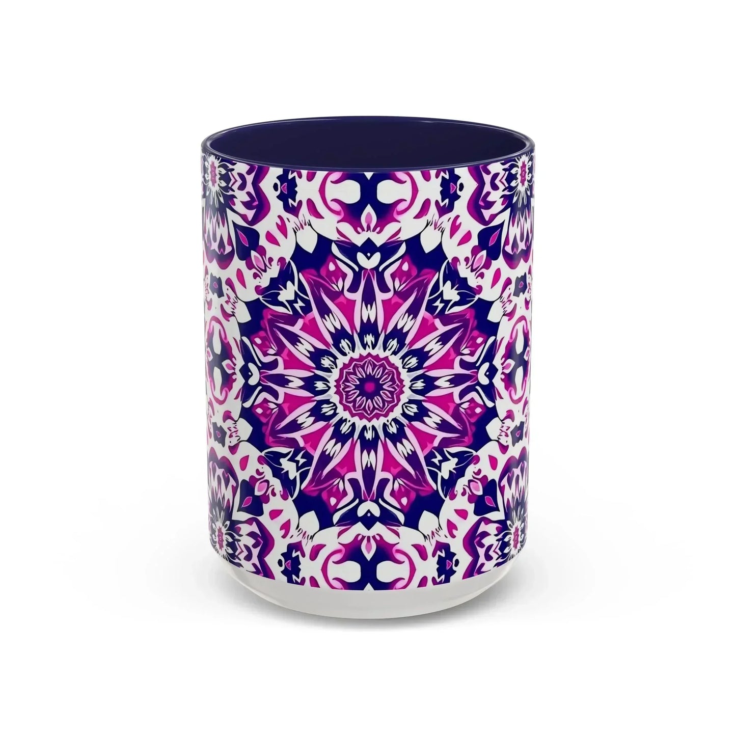 Vibrant Mandala Burst Ceramic Coffee Mug -11 & 15oz - KarArmDesign